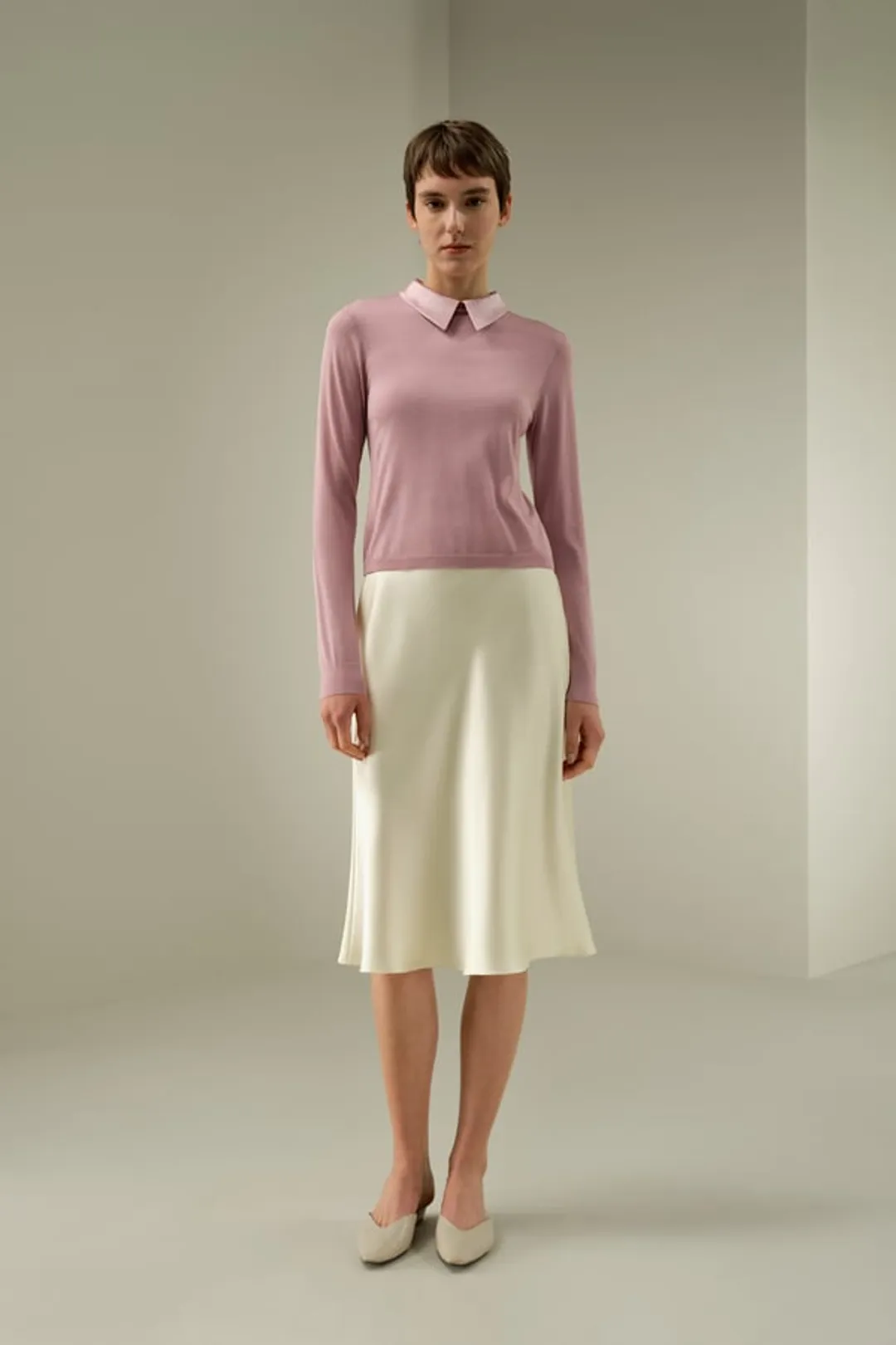 LILYSILK Top Soie Femme Coupe Ajustée Soie De Haute Qualité Doux Pour La Peau, Confortable Et Durable Modèle Classique Rose Pastel S