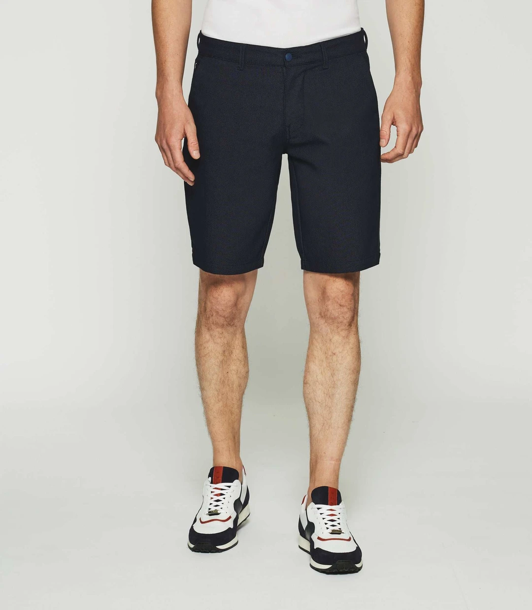 IZAC - Bermuda en coton marine