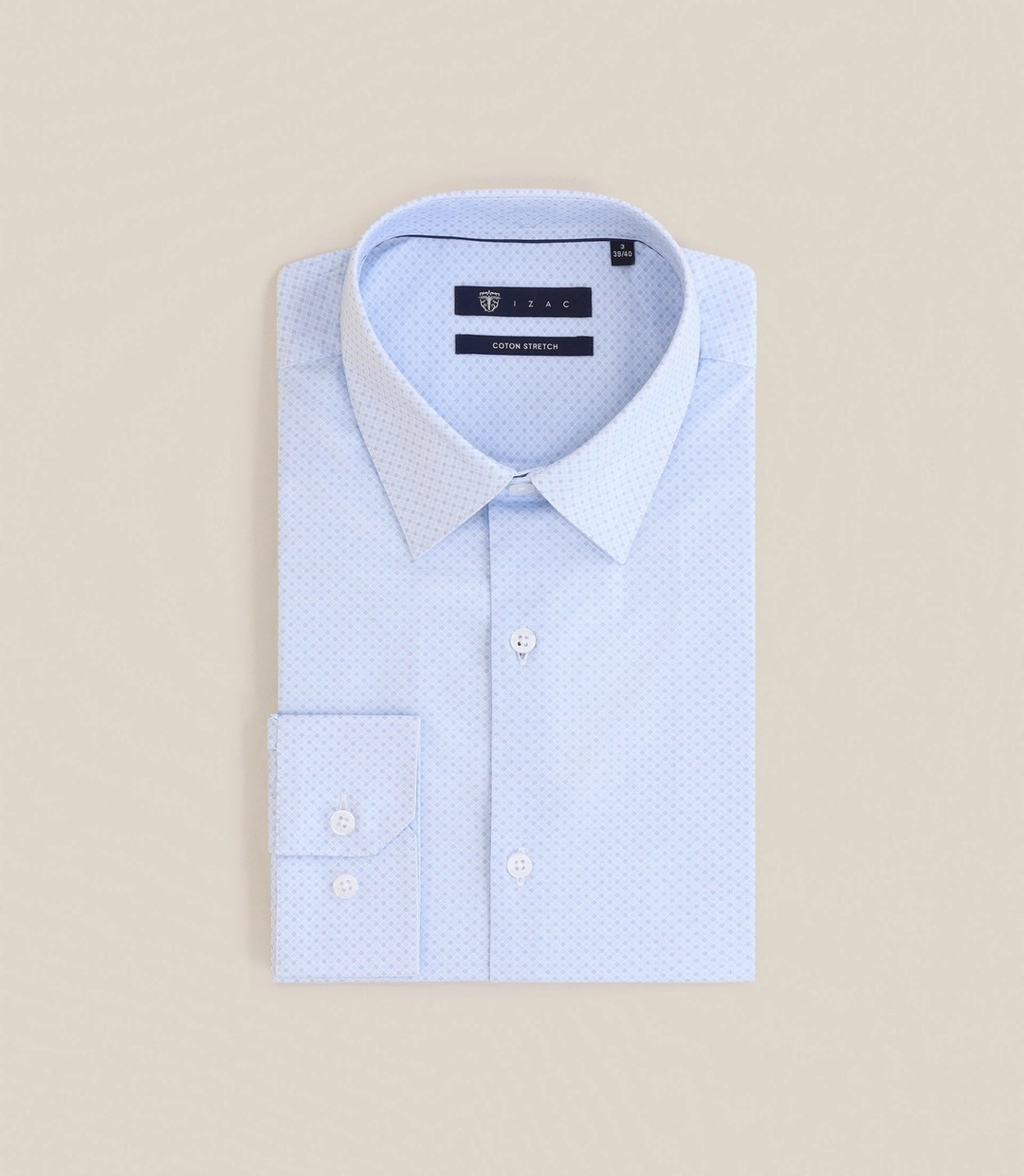 IZAC - Chemise infroissable ciel