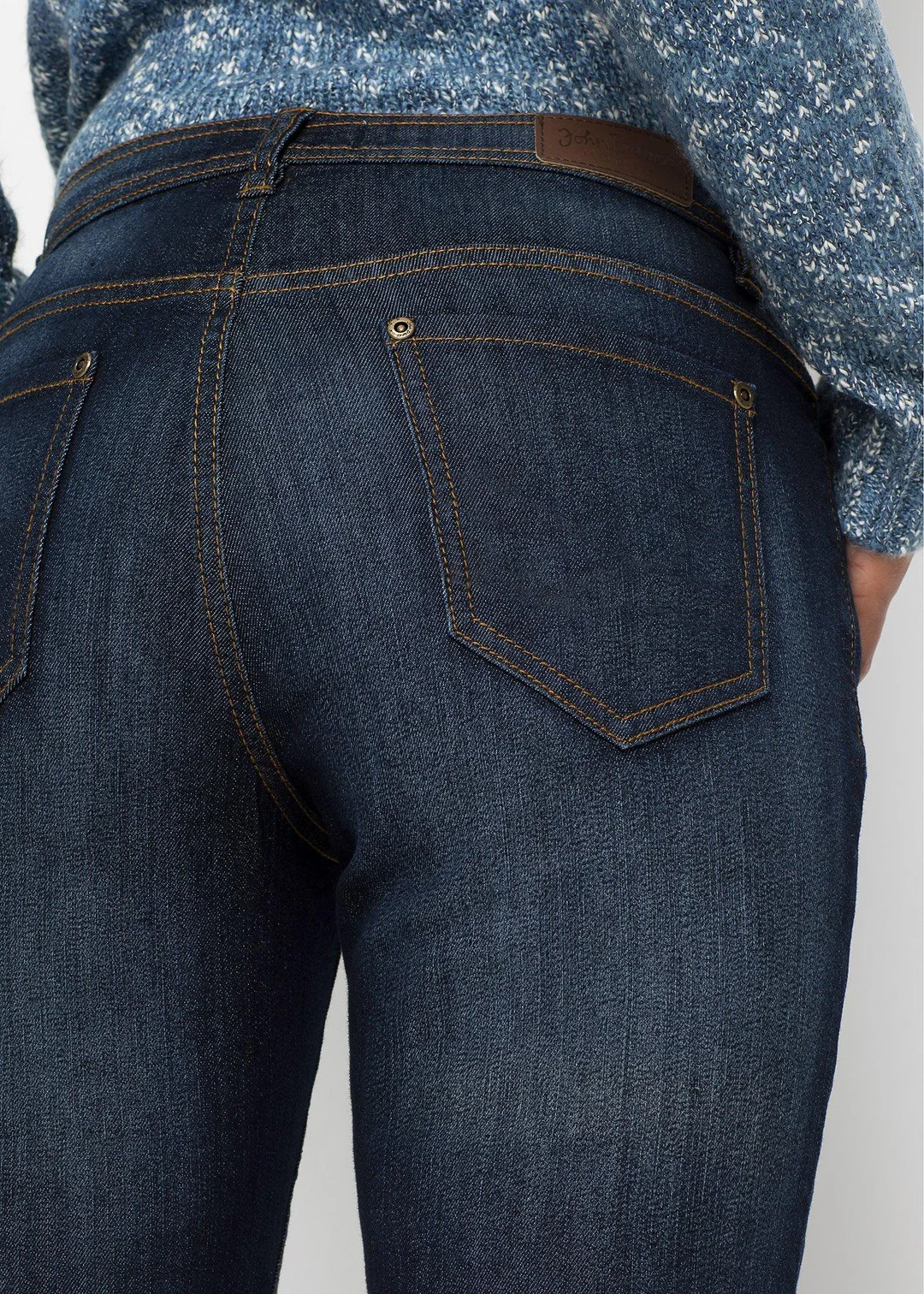 Jean Mom extensible et confortable, taille mi-haute