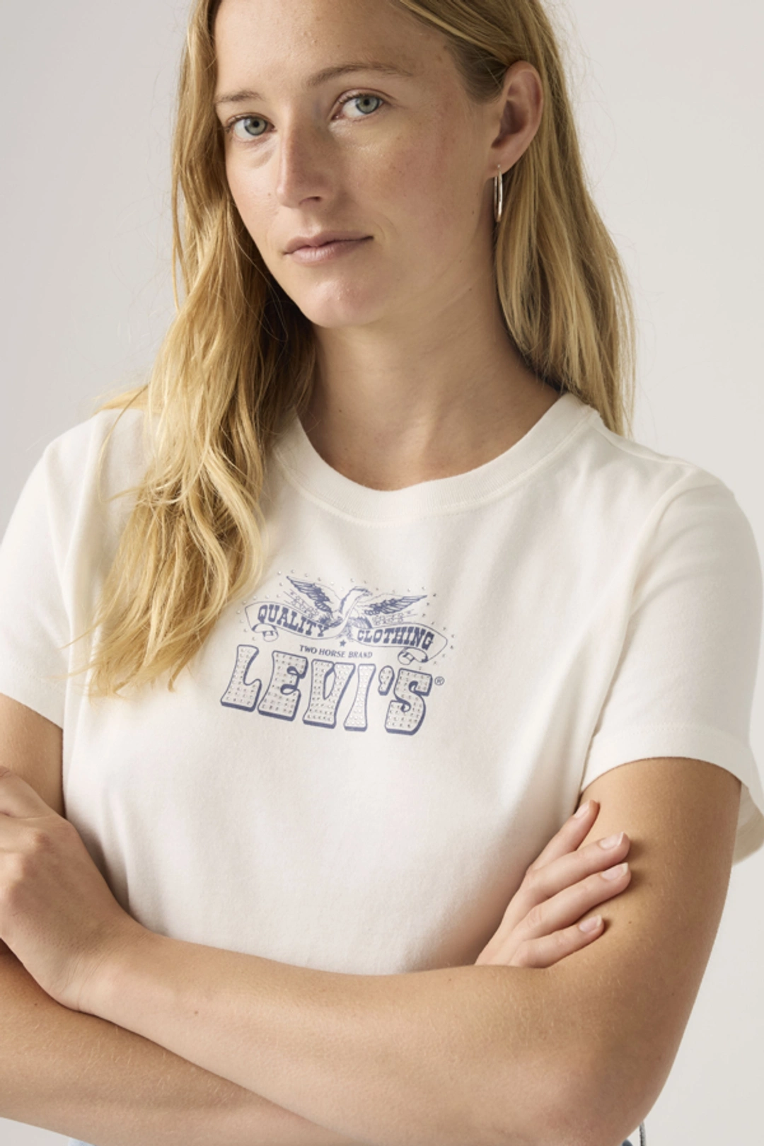 Levi's T Shirt Graphique Favorite - Femme - Blanc / Western Collegiate Tofu - XS - 2