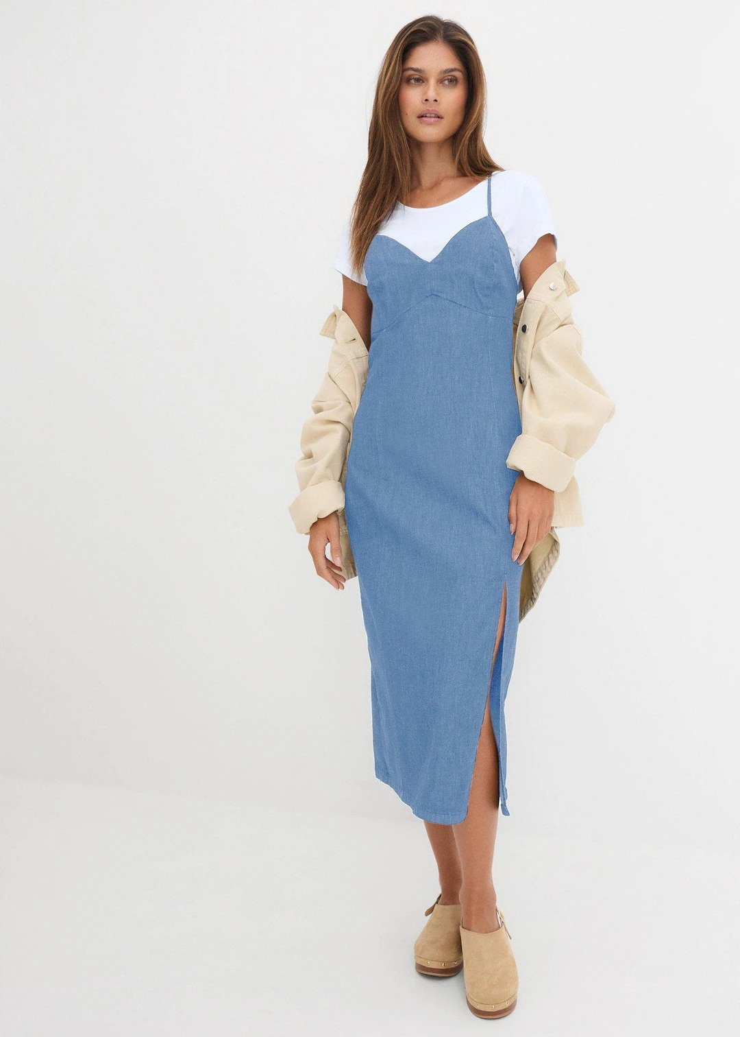 Robe en jean fendue - 2