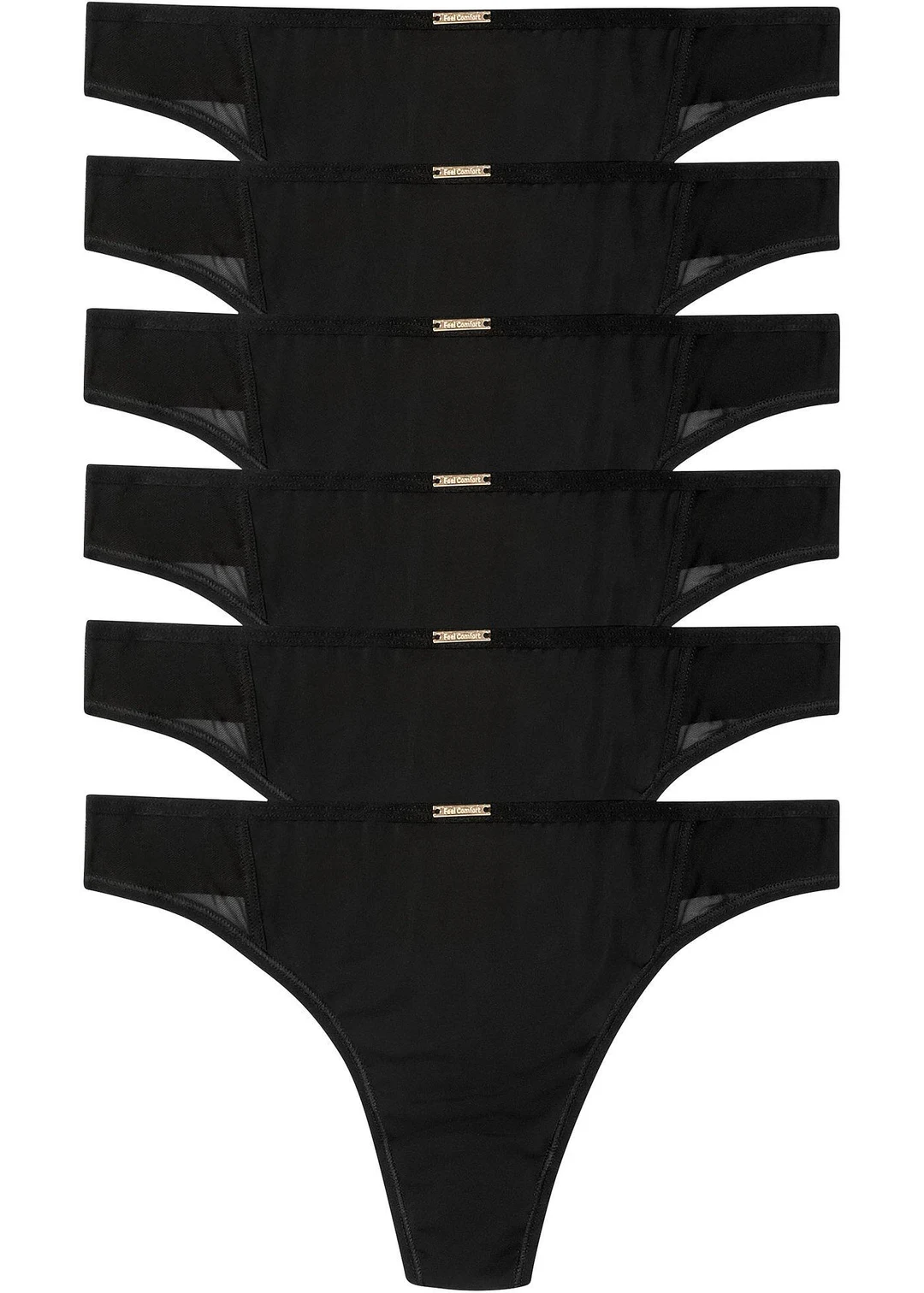 Lot de 6 strings en microfibre Feel Comfort