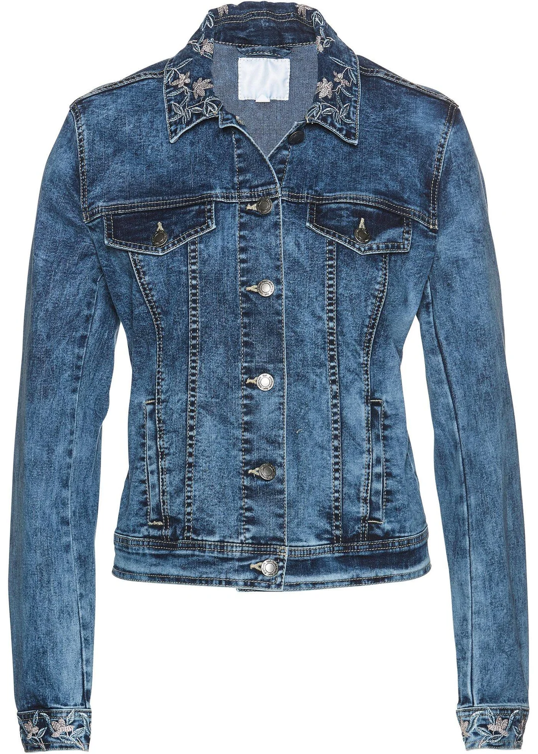 Veste en jean avec broderie