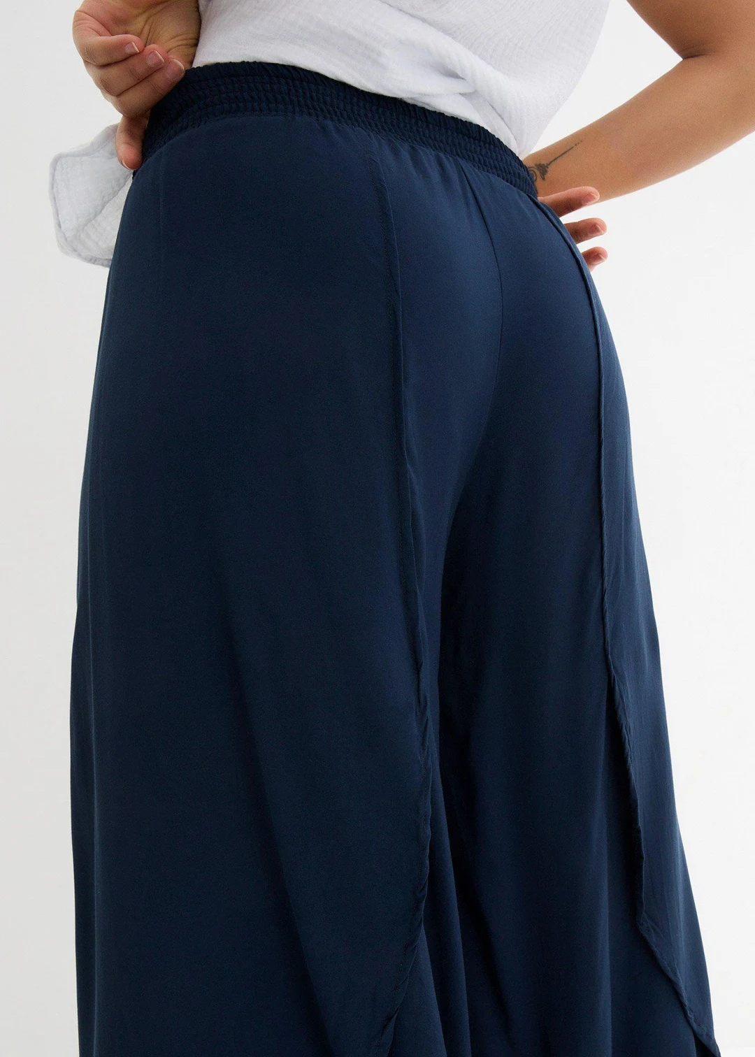Jupe-culotte longueur mollet en viscose douce