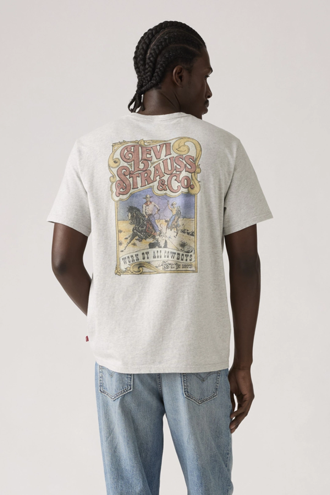 Levi's T Shirt Graphique Relaxed - Homme - Bleu / Naval Academy - XS