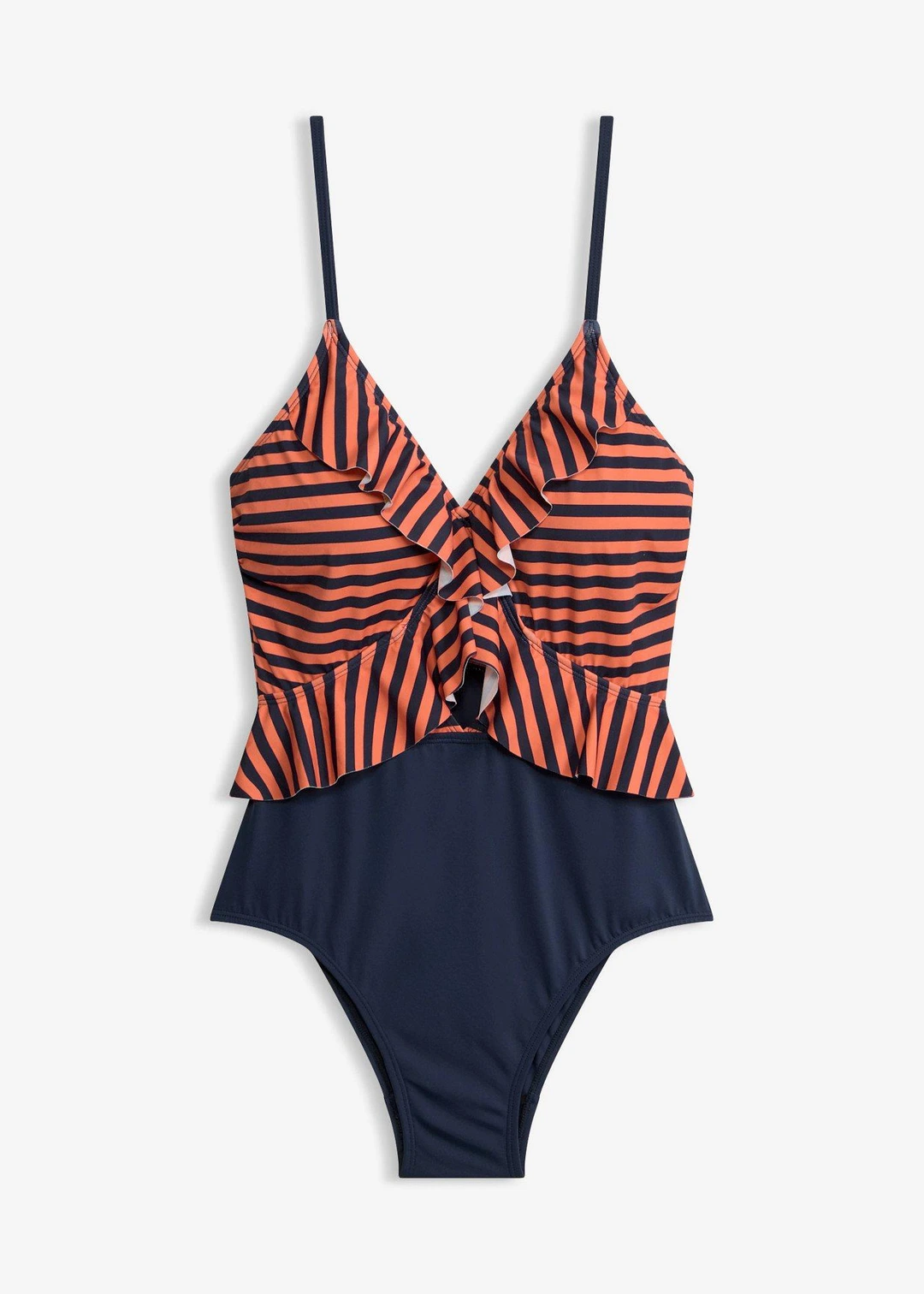 Maillot 1 pièce à volants et découpe