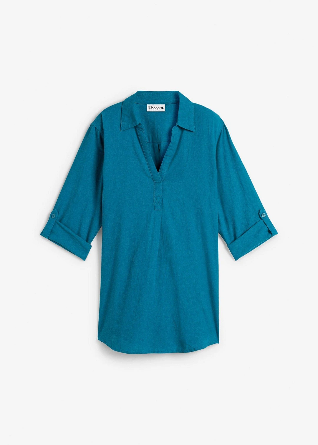 Blouse manches 3/4 en lin mélangé