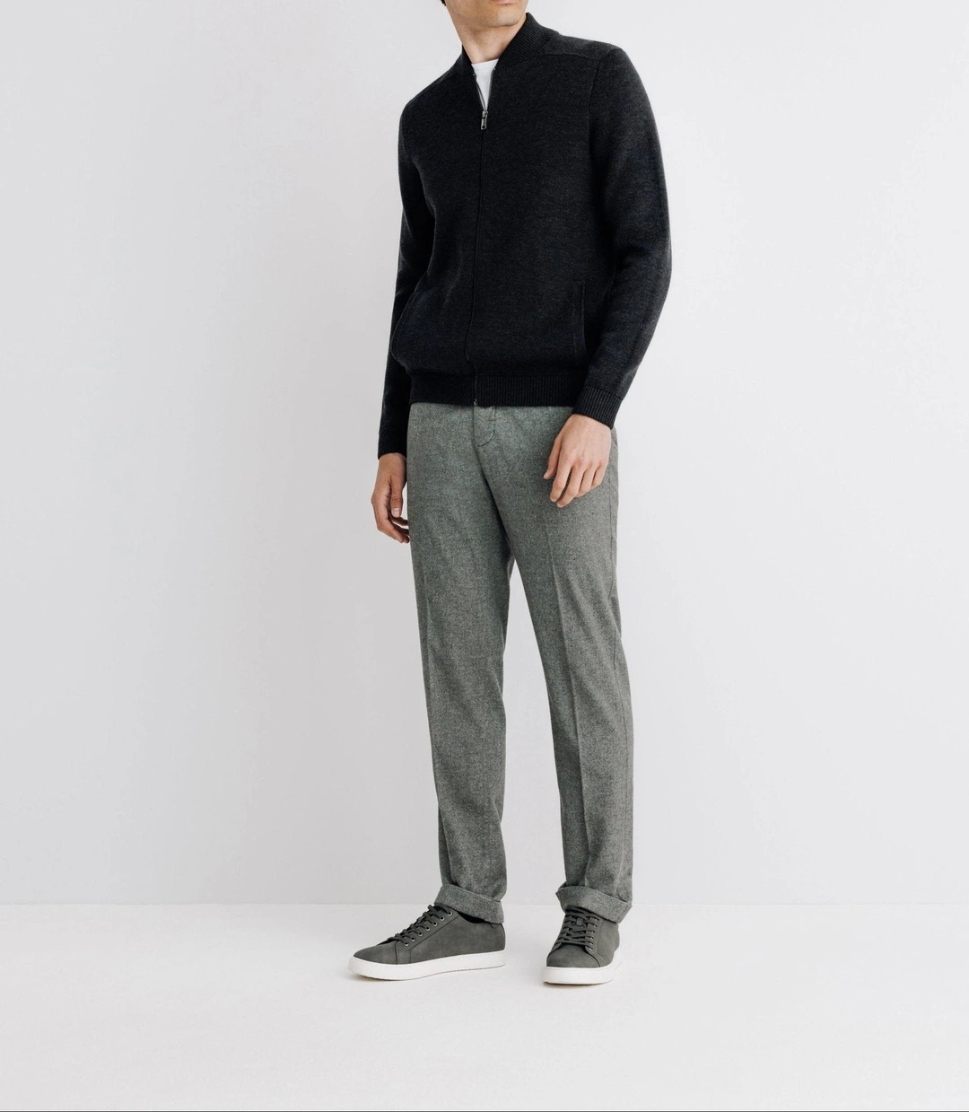 IZAC - Gilet zippé col teddy anthracite