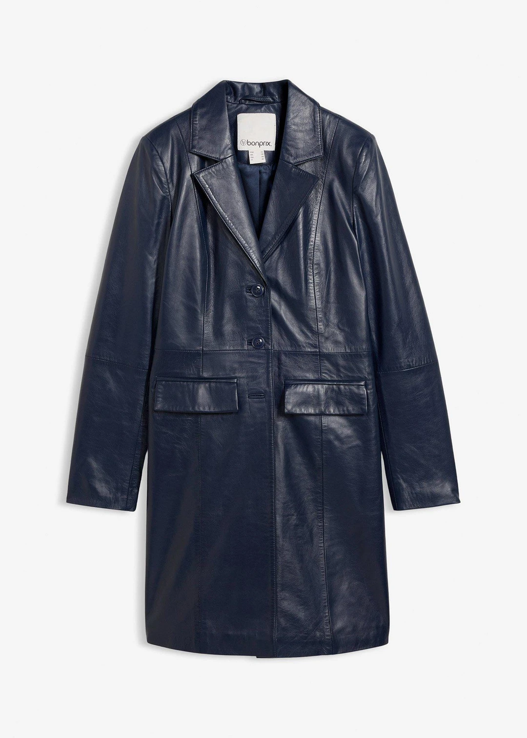 Manteau court en cuir nappa d’agneau