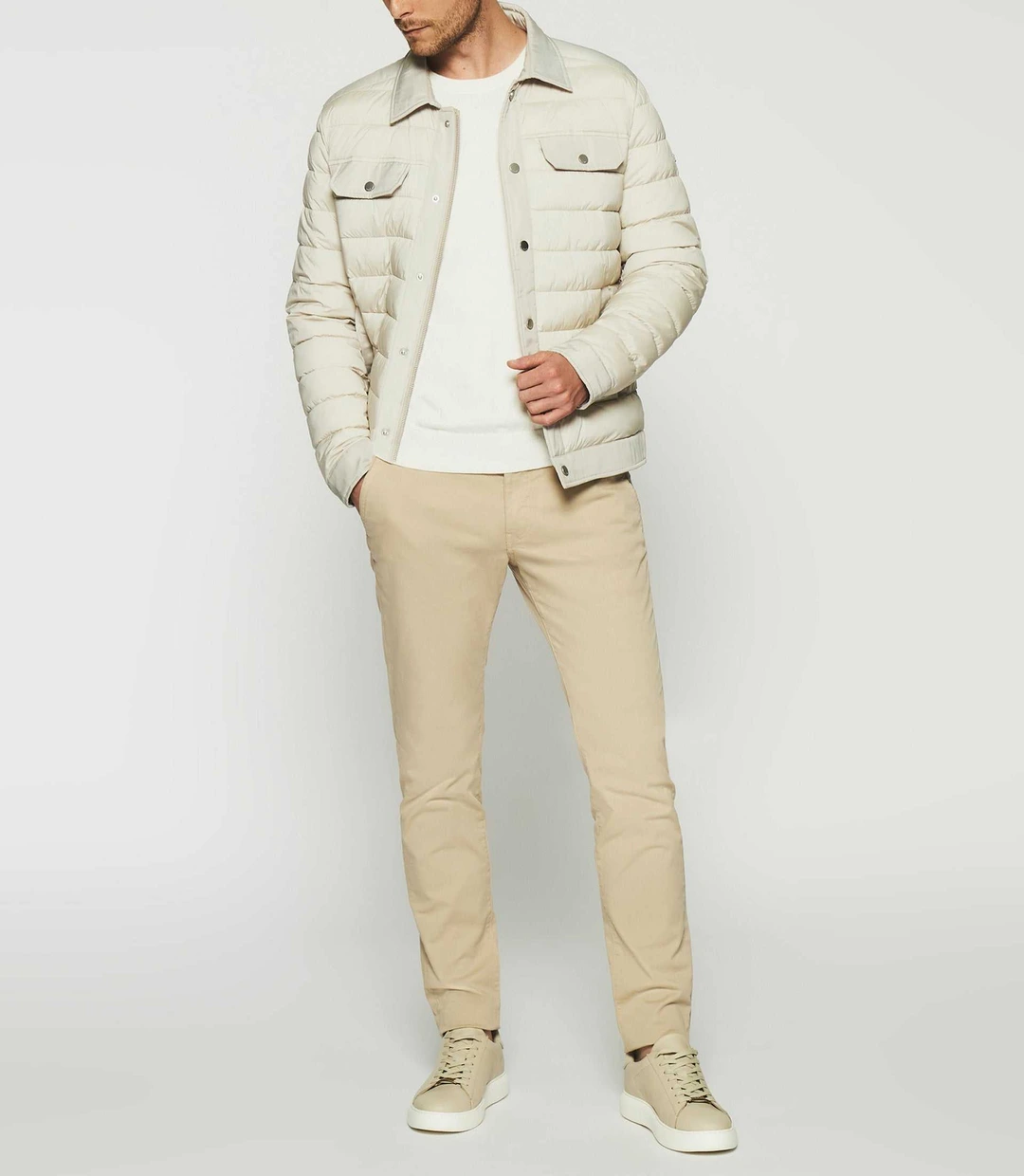 IZAC - Blouson matelassé beige mastic ROX