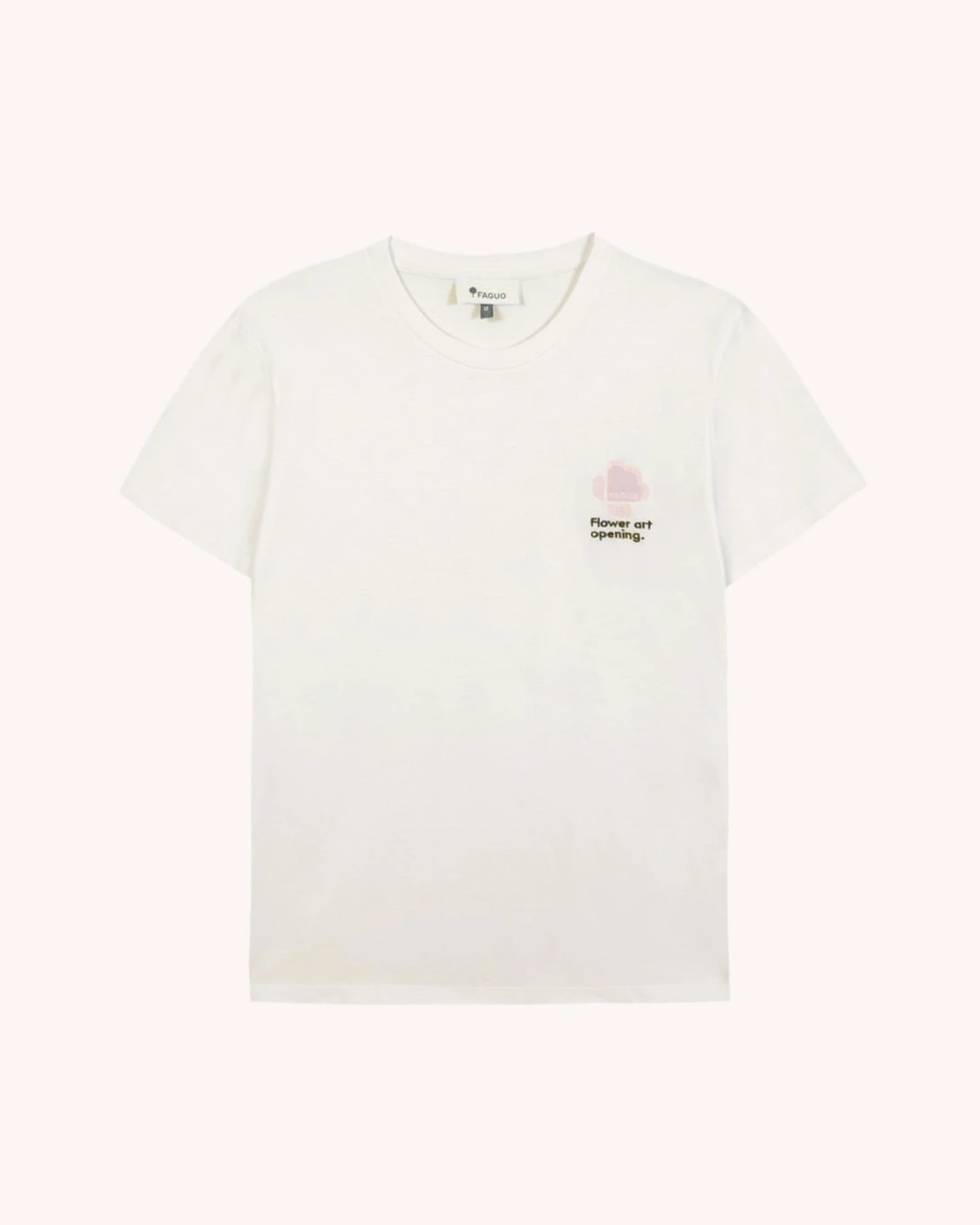T-shirt écru flower art coton - ARCY - 2