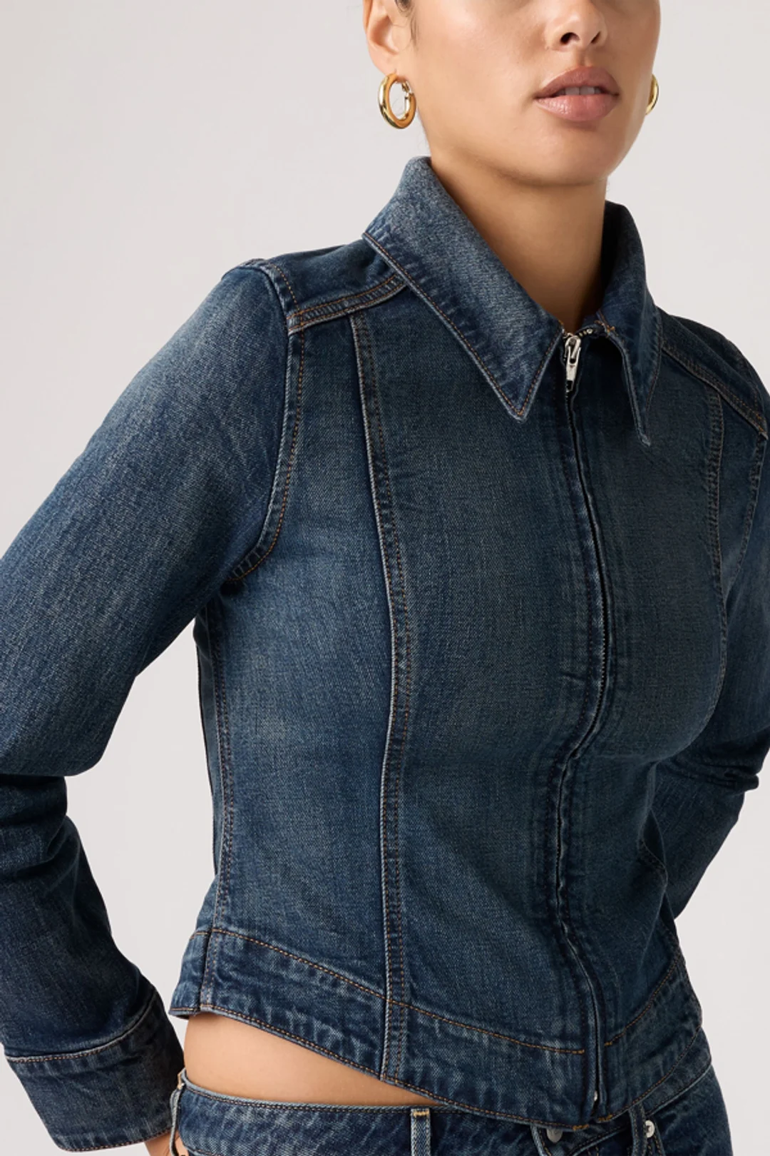 Levi's Veste Trucker Stretch Fitted - Femme - Bleu / Parallel Life - XS - 2