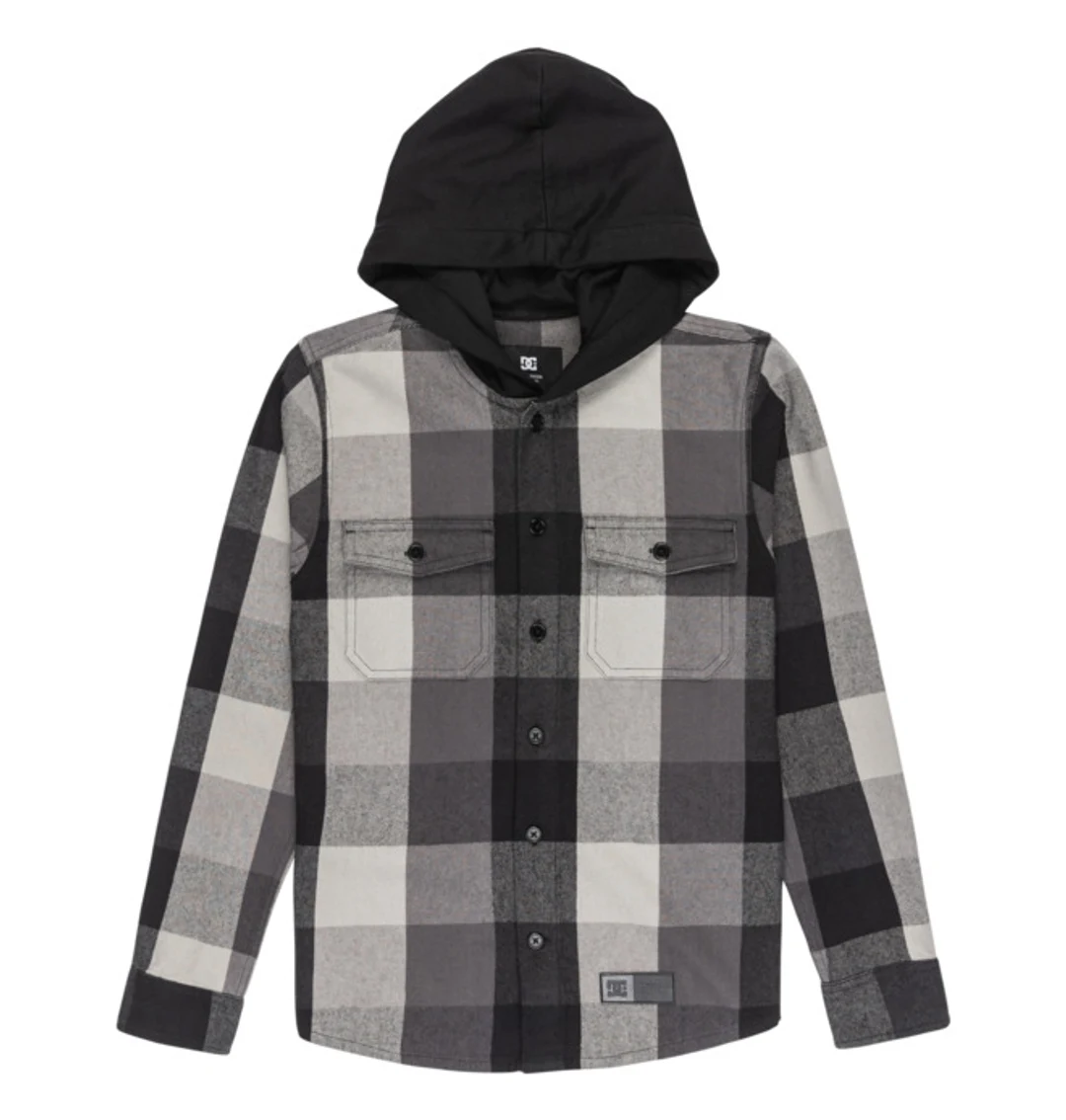 Ruckus Hooded - Chemise manches longues à capuche Noir Garçon 8-16 ans