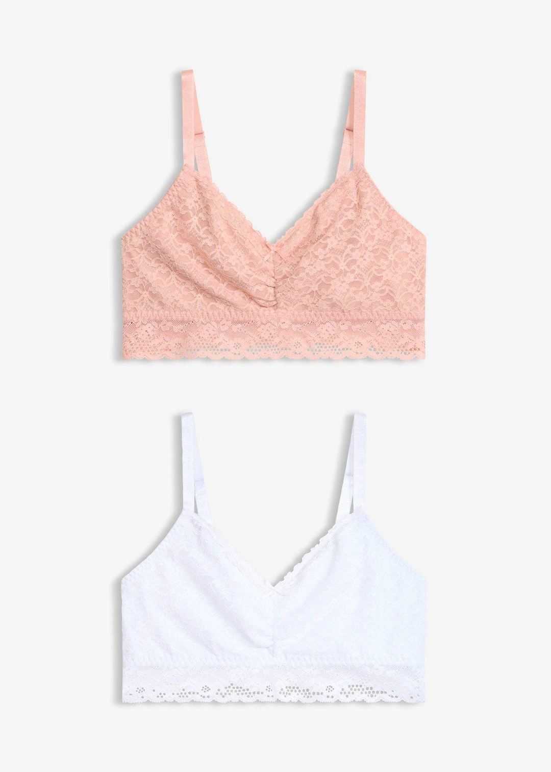 Lot de 2 brassières avec dentelle douce