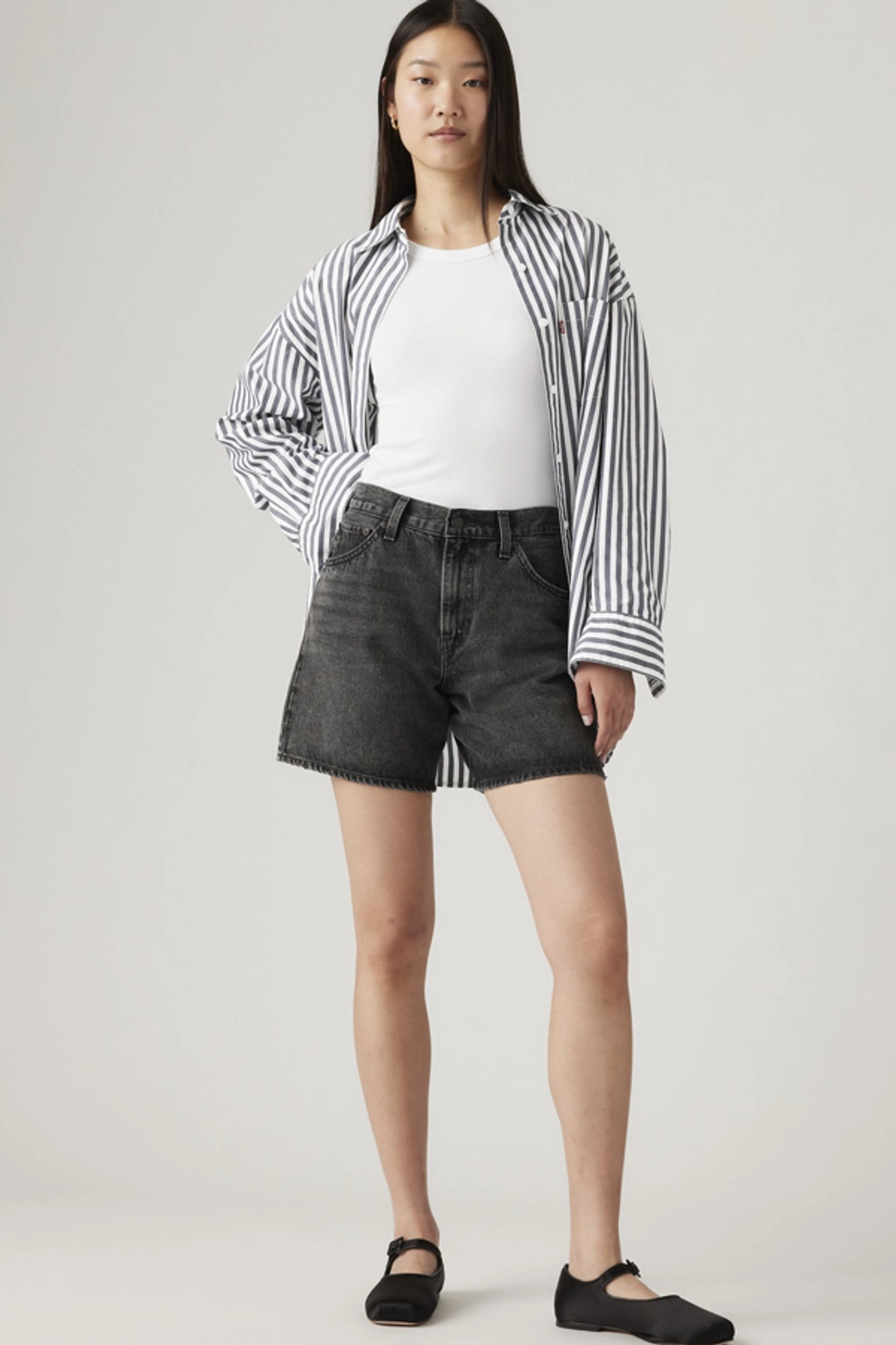 Levi's Short Baggy Taille Haute - Femme - Bleu / Far And Wide Short - 34