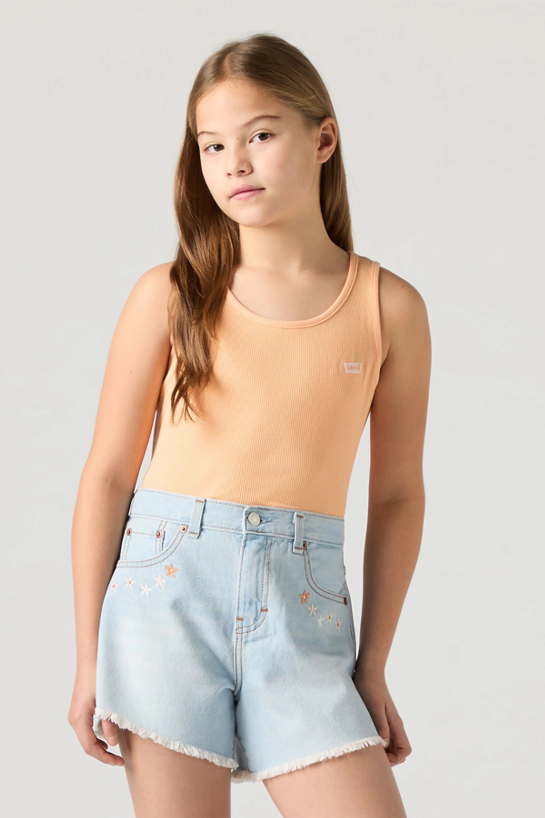 Levi's Teenager Meet And Greet Ribbed Tank Top - Femme - Rose / Coral Blush - 14A