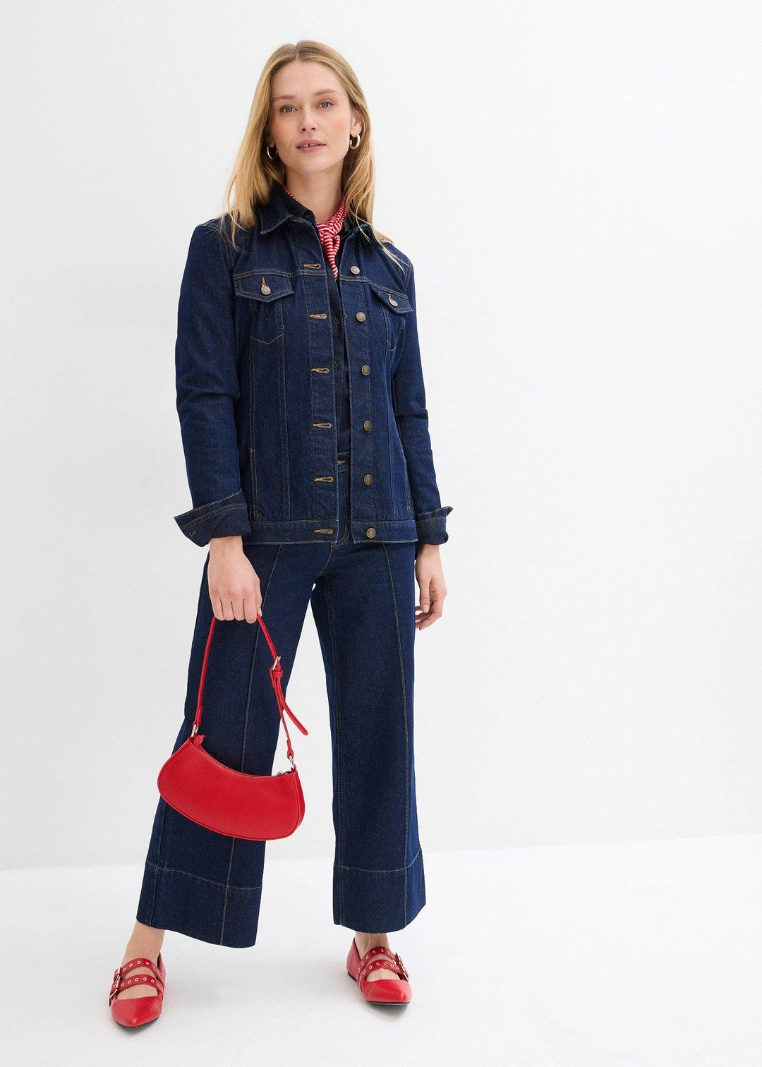 Jean large cropped taille mi-haute - 2