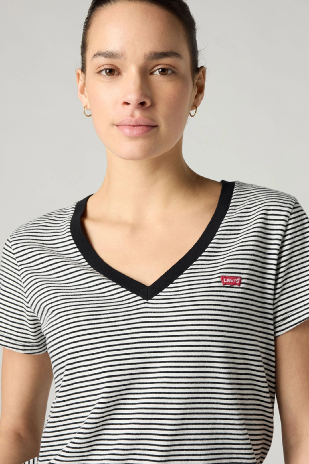 Levi's T Shirt Col V Perfect - Femme - Bleu / Pale Blue - XS - 2