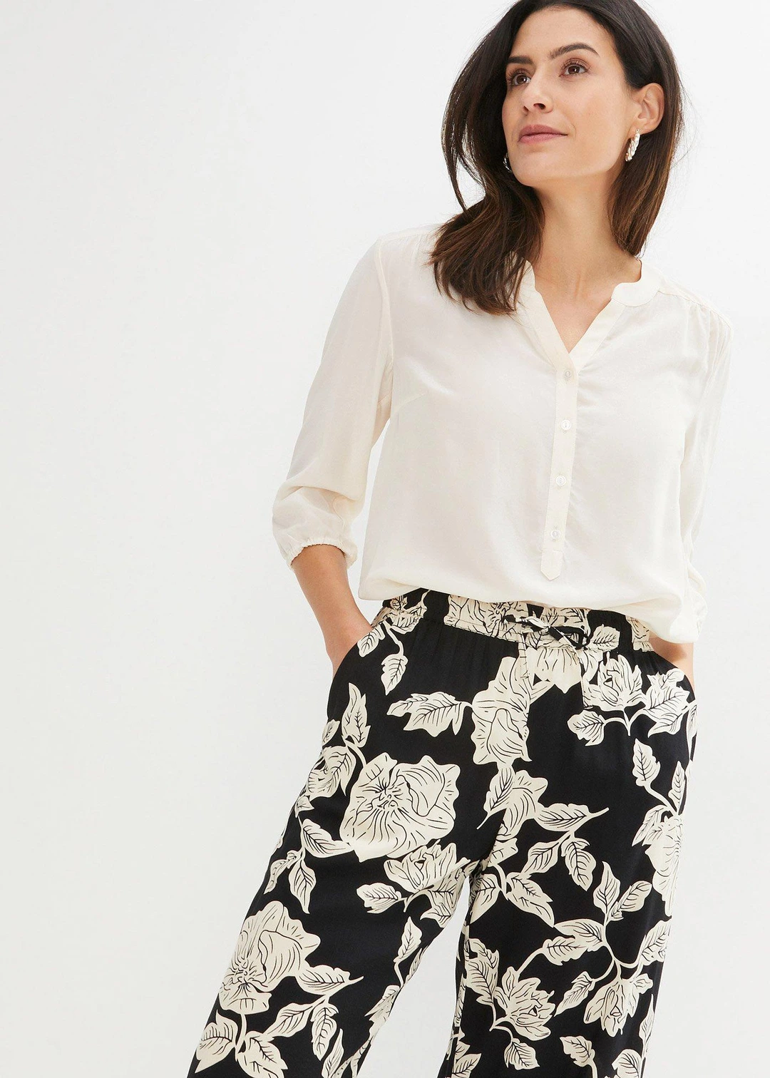 Pantalon palazzo en viscose fluide - 3
