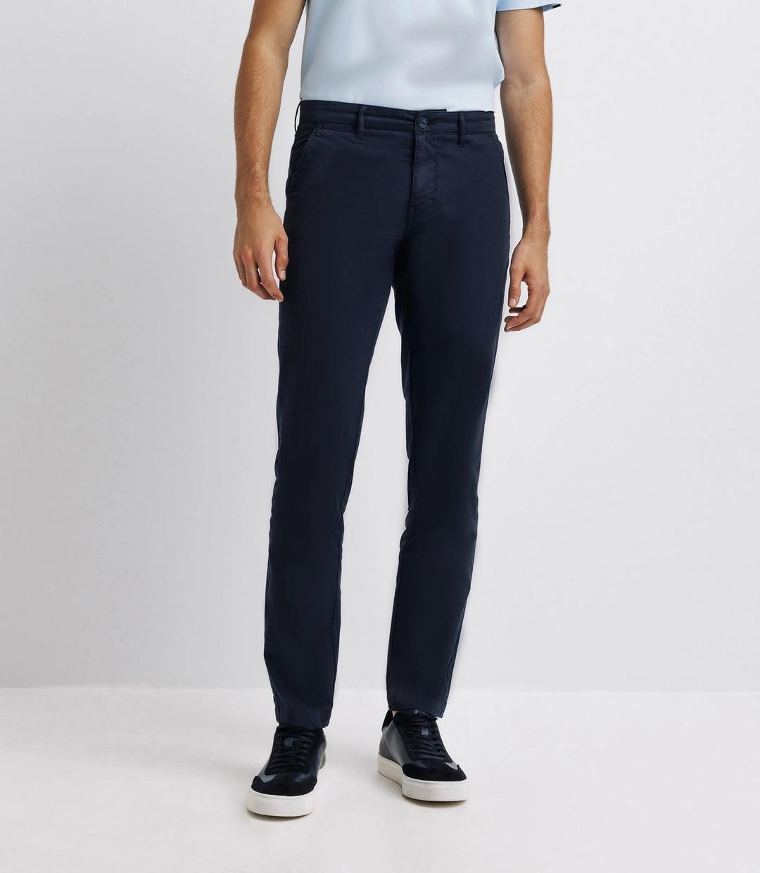 IZAC - Pantalon casual stretch marine