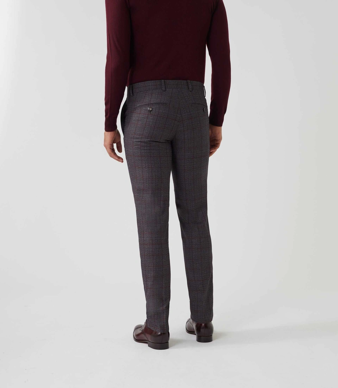 IZAC - Pantalon ville Prince de Galles marron ''Gvisuel''