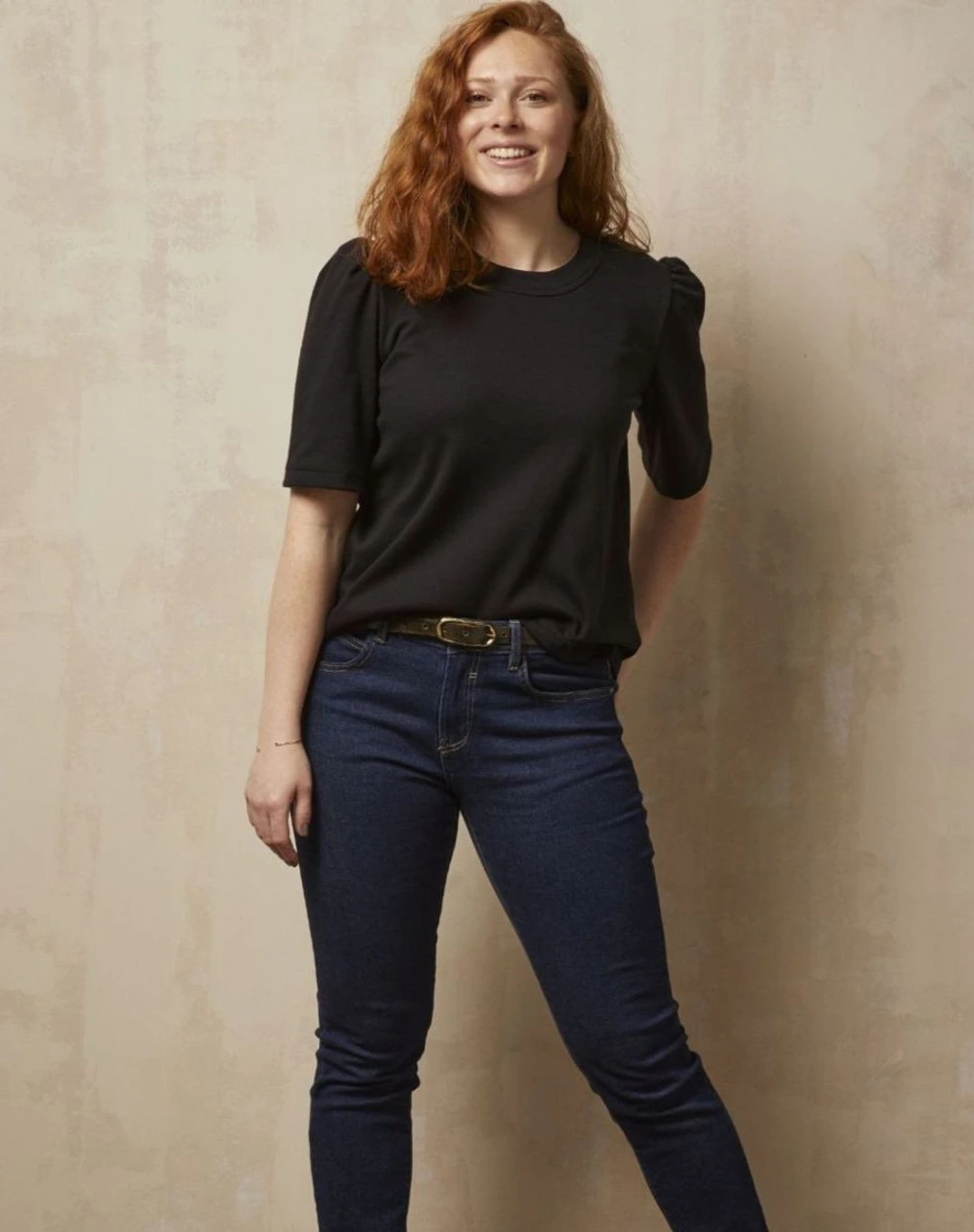 Top à manches 3/4 - Noir - Lemahieu