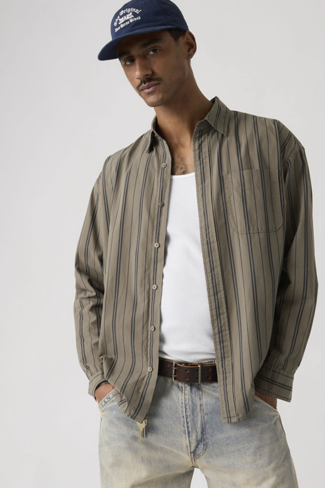 Levi's Chemise Loose En Velours Côtelé - Homme - Bleu / Soft Chambray Garment Dye - XL