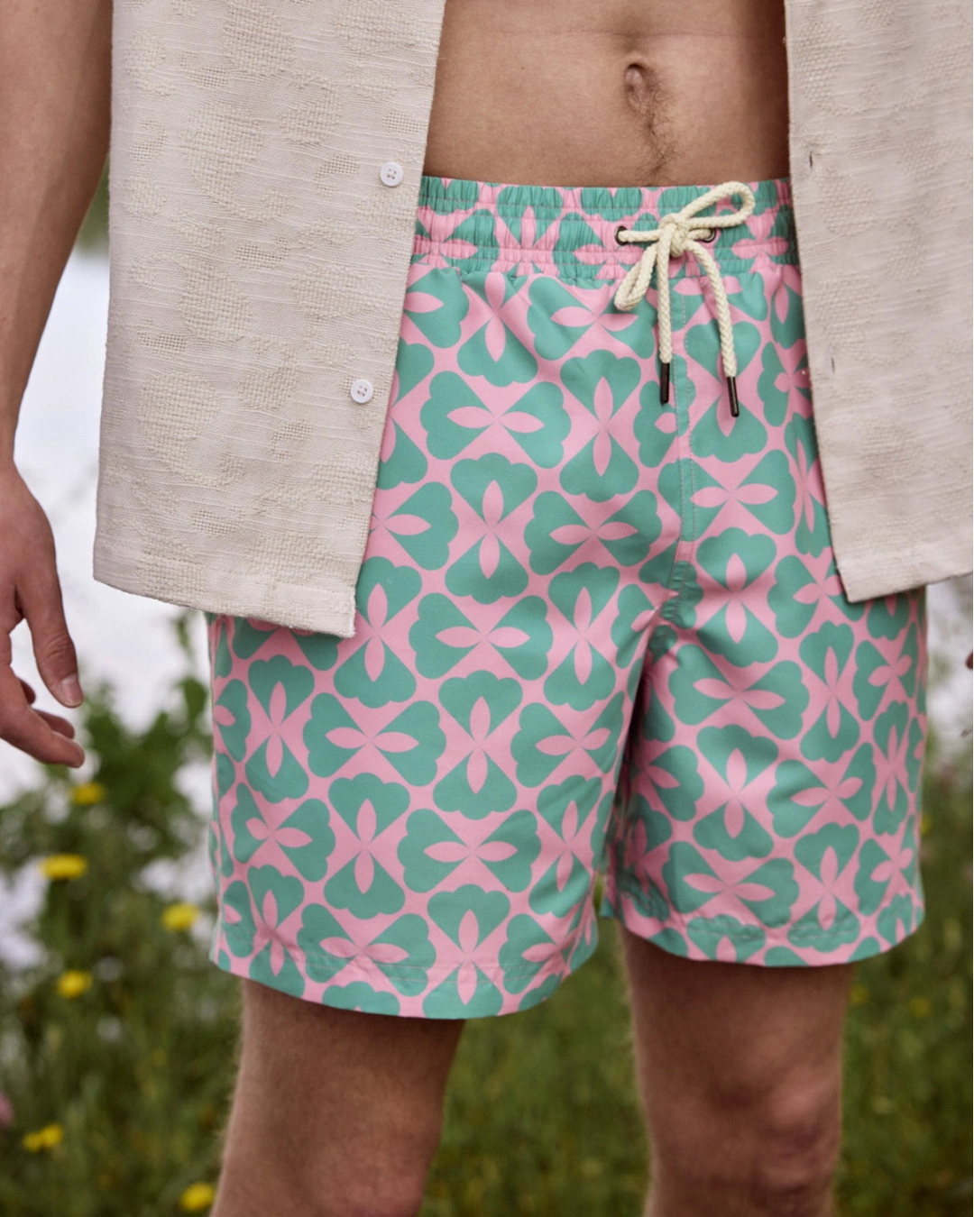 Short de bain vert clair et rose - MIMIZAN