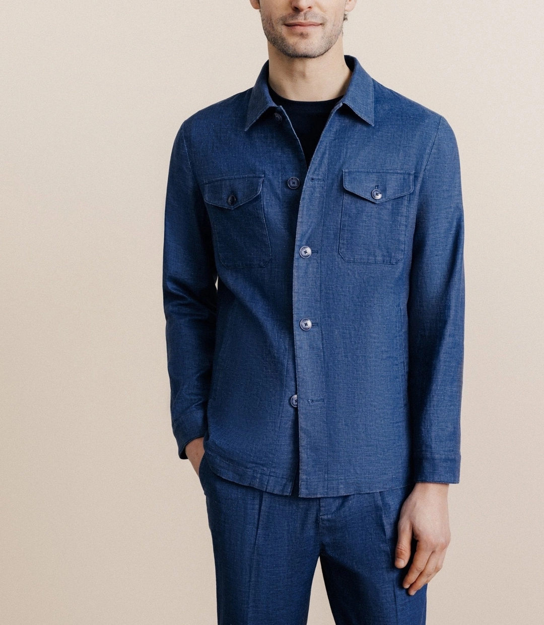 IZAC - Veste ville indigo