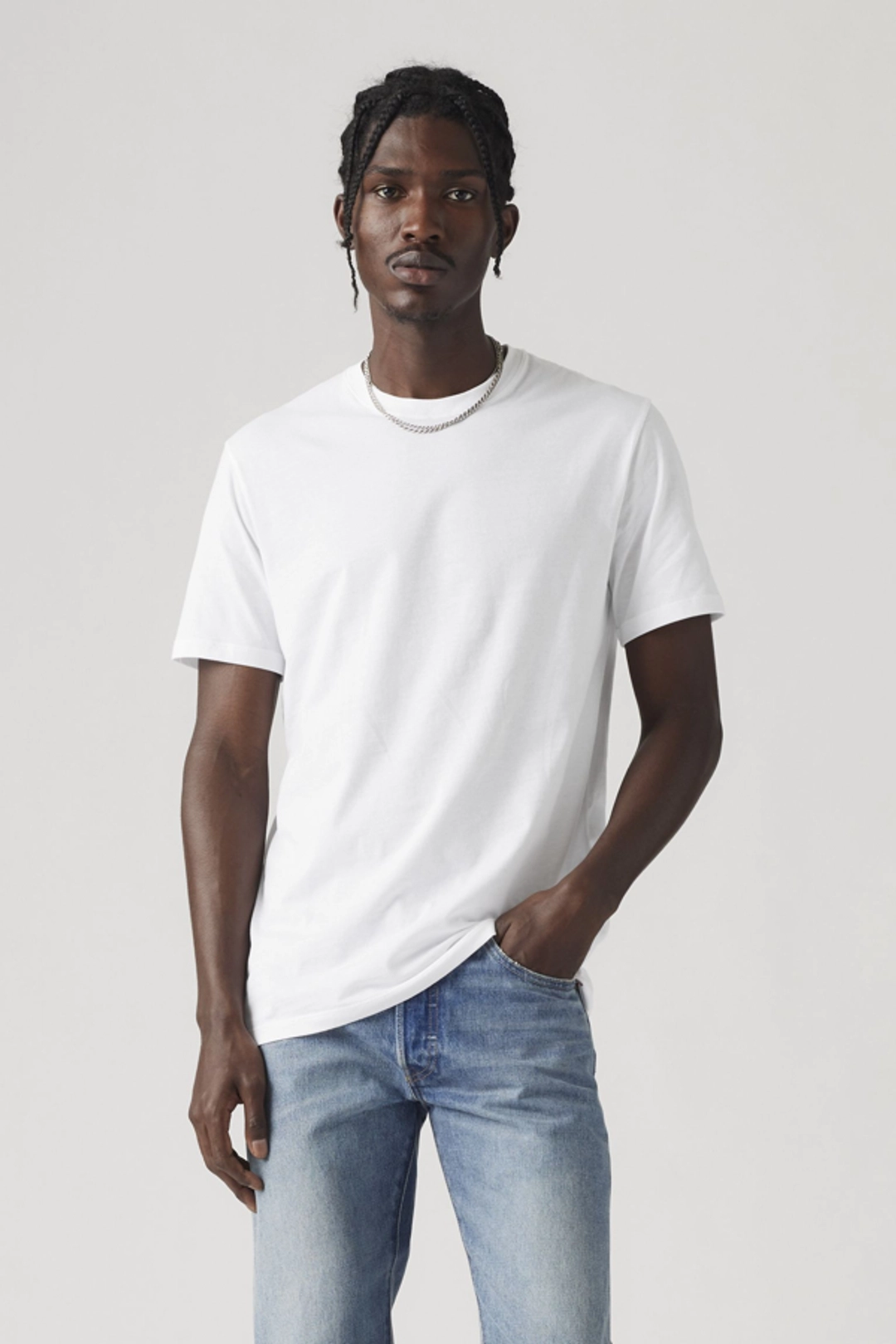 Levi's T Shirt Slim À Col Ras Du Cou Lot De 2 - Homme - Noir / Black - 2XS - 2