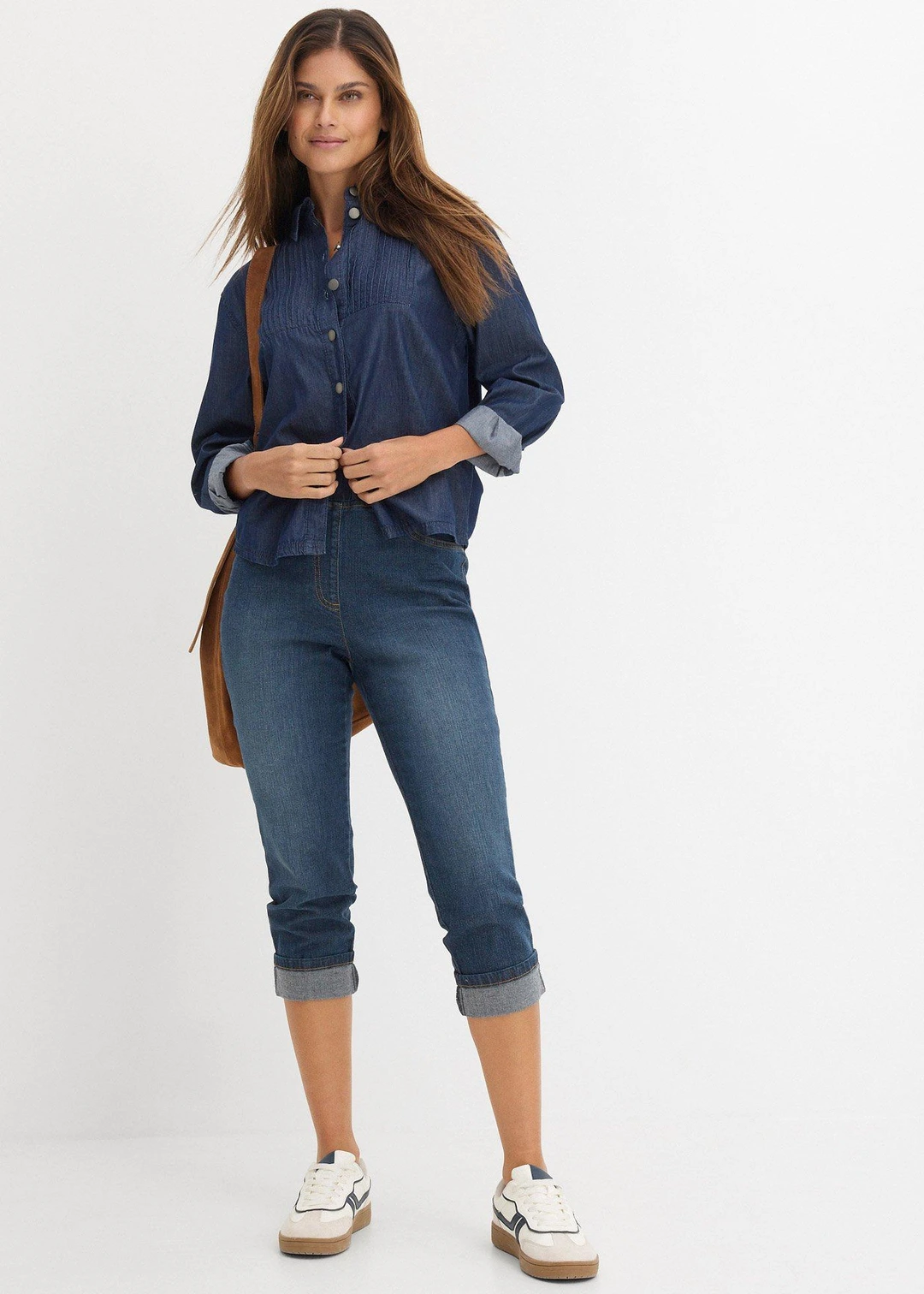 Jean slim, taille mi-haute, coton