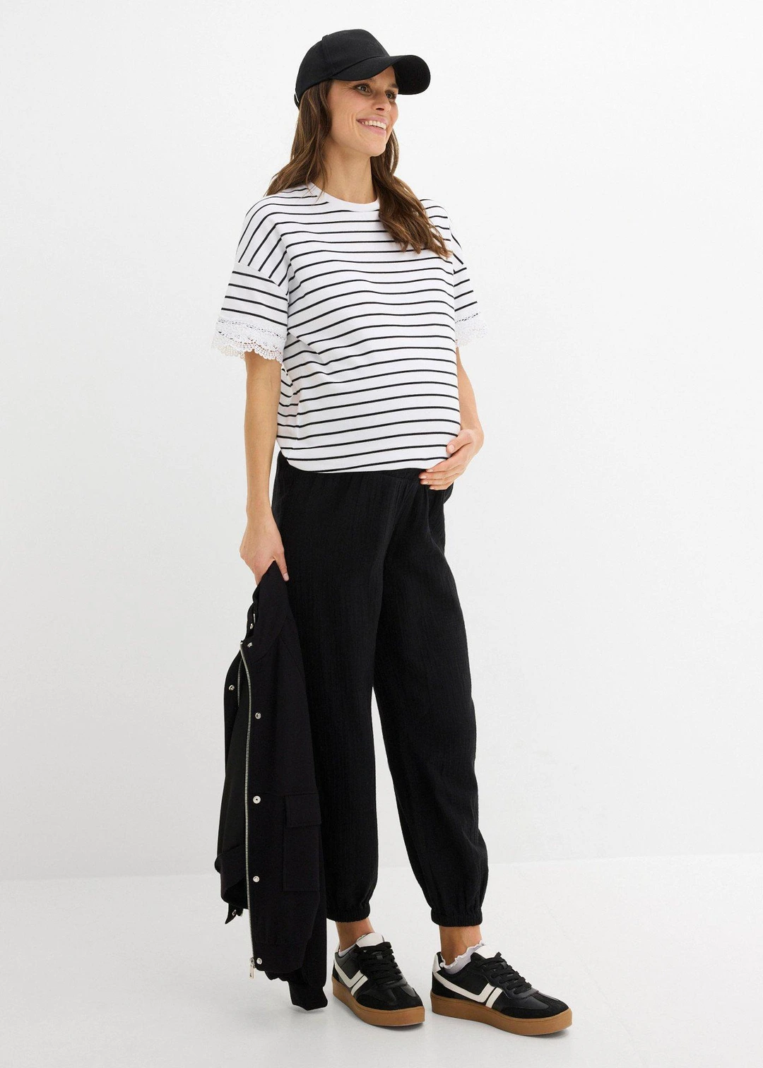 Pantalon de grossesse 2en1, 100% gaze de coton