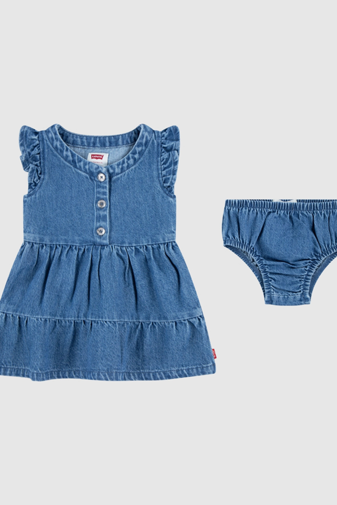 Levi's Kids Flutter Sleeve Dress - Femme - Bleu / Dance Around - 8A