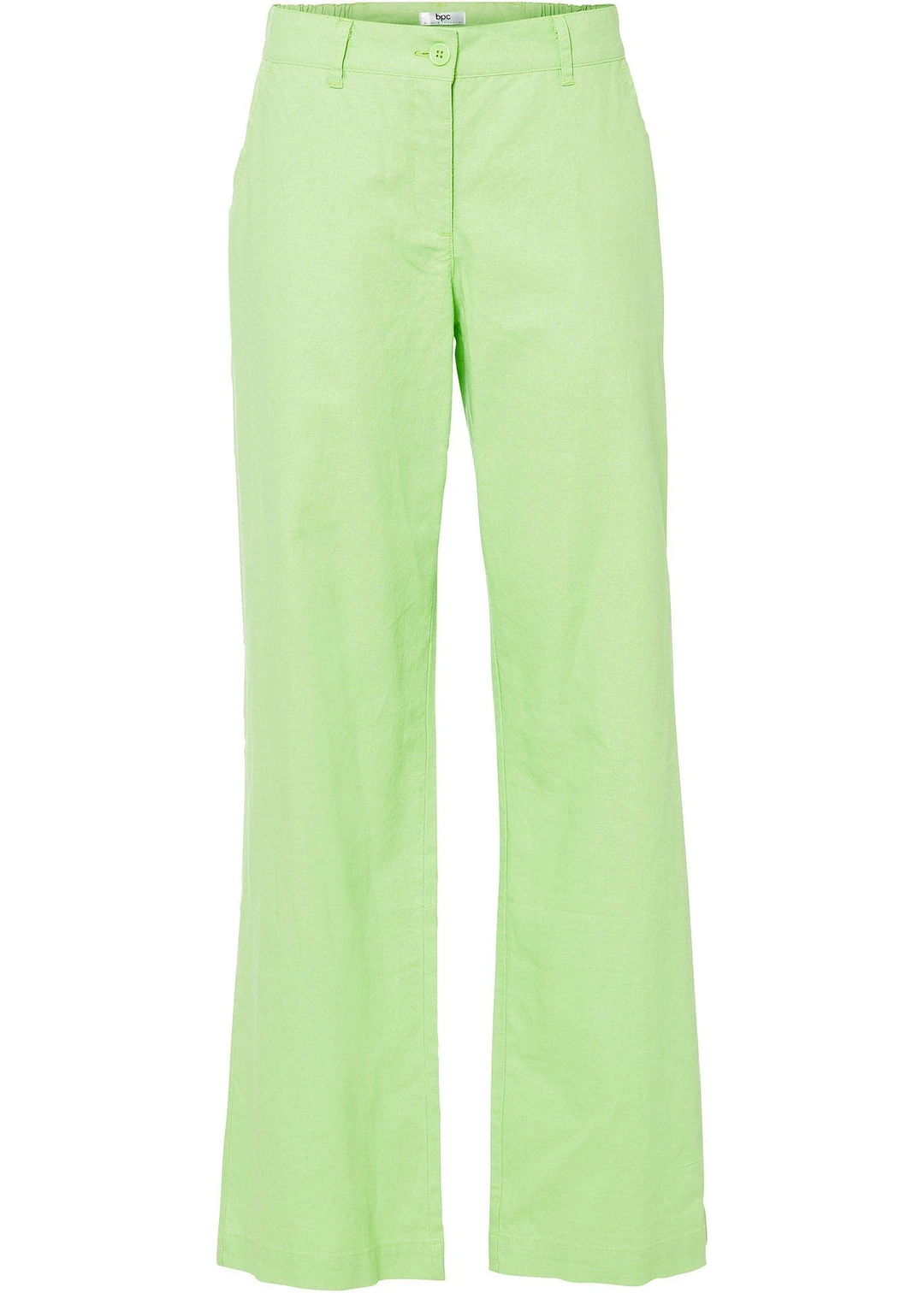Pantalon tissé en lin et coton