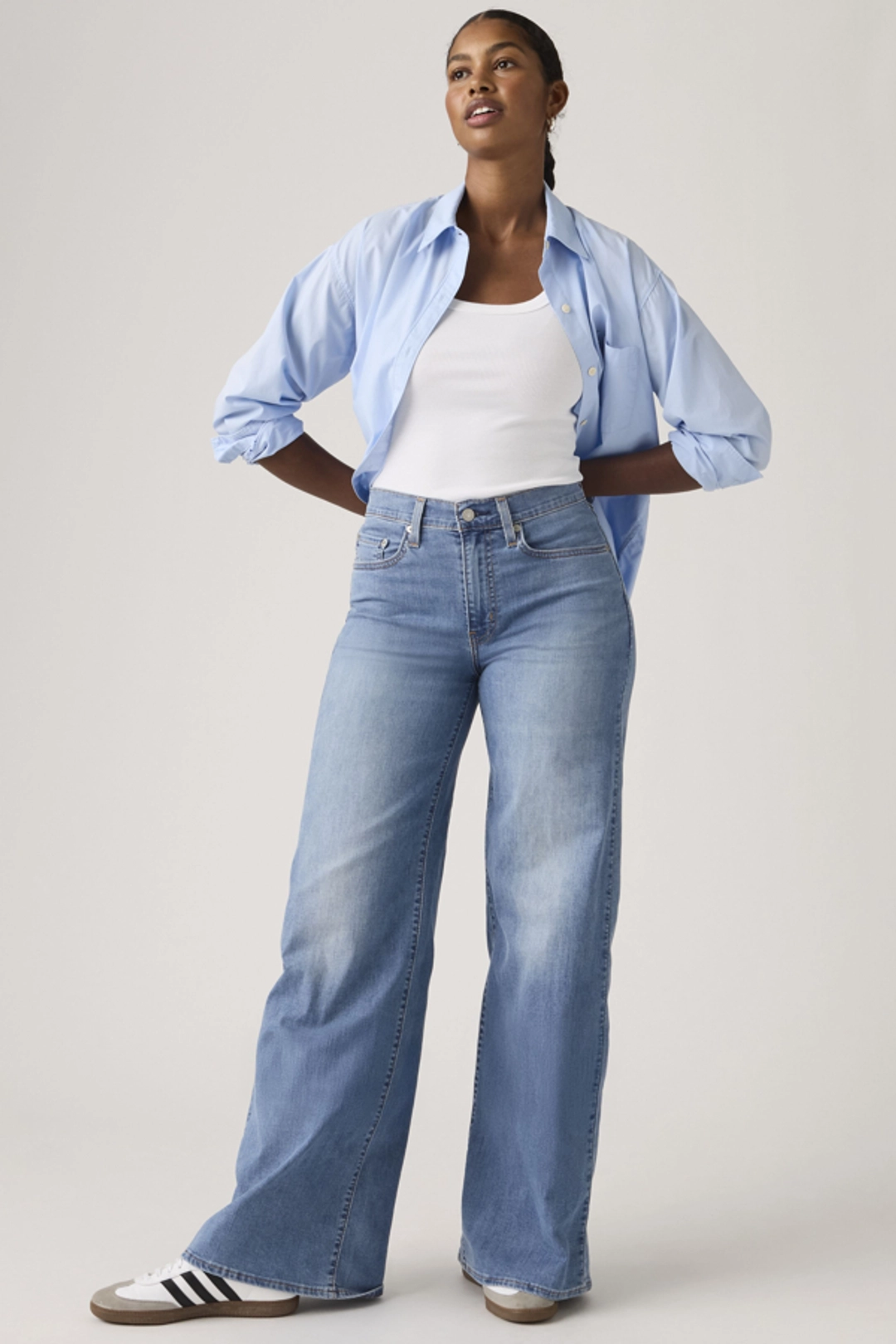 Levi's Jean 728 Taille Haute Wide Leg - Femme - Noir / Rodeo Princess - 34X30