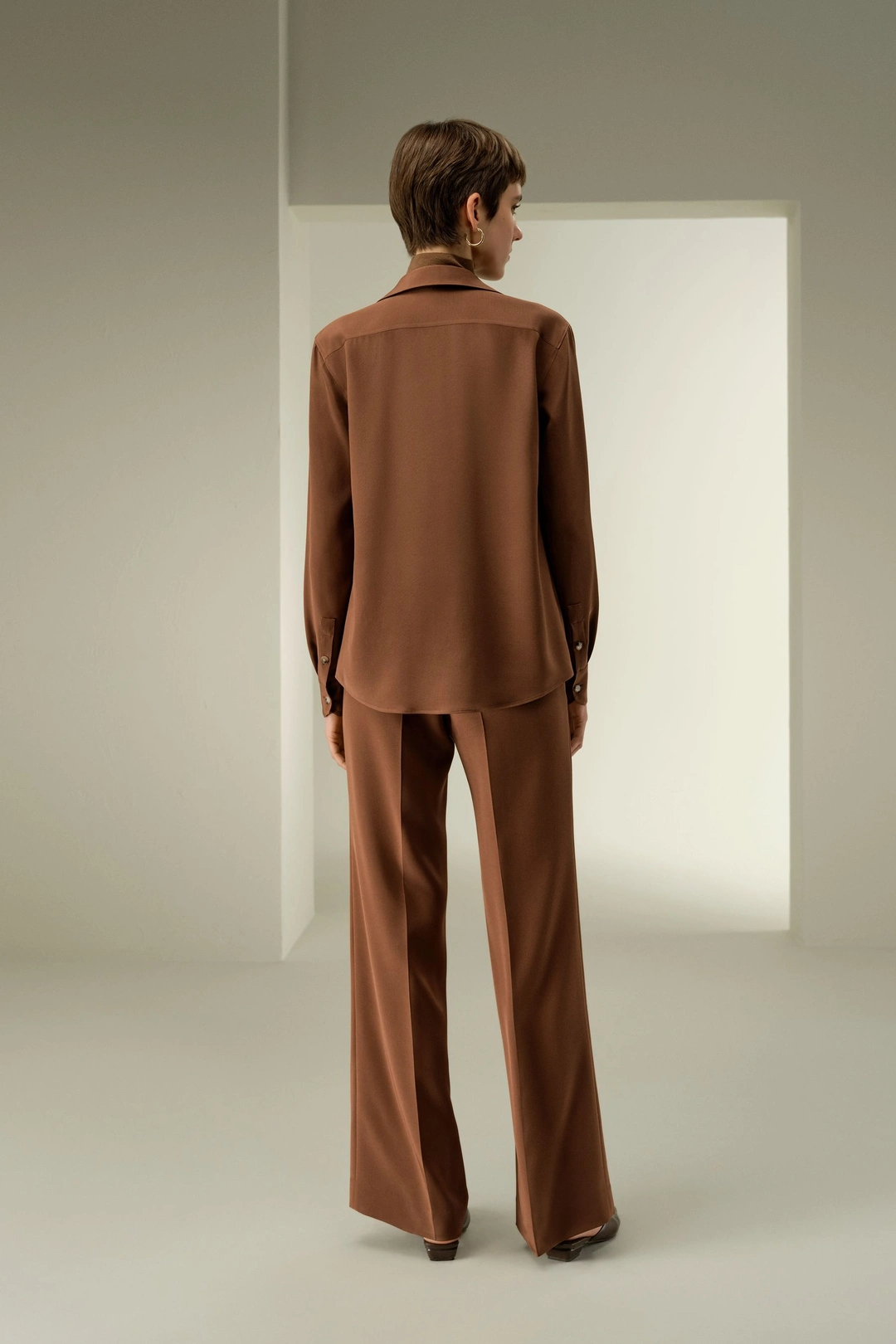 LILYSILK Blouse En Soie Convient Pour Le Travail Et Les Sorties Décontractées Soie Charmeuse Double Face Retours Et Échanges Rapides Dune L