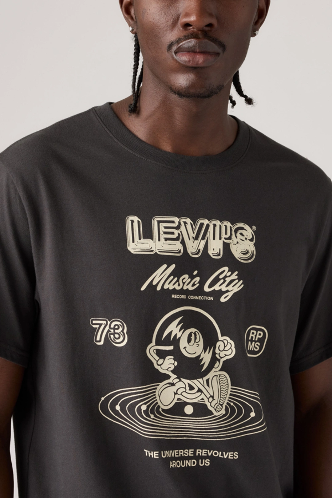 Levi's T Shirt Graphique Relaxed - Homme - Noir / Jet Black - 2XL - 2