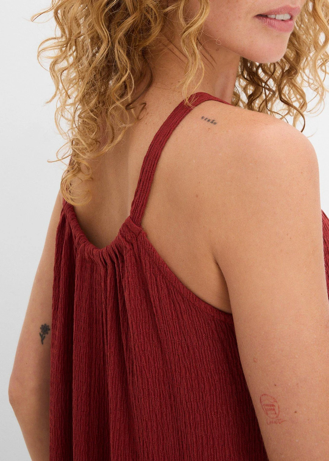 Robe légère à bretelles en crêpe - 3