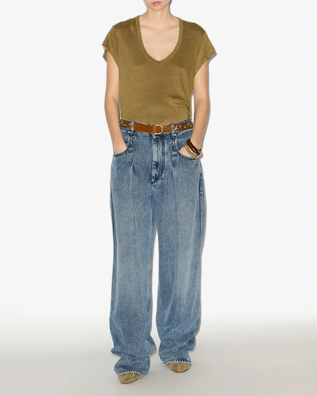 T-shirt Zankou - Femme - Kaki - Taille XS - Marant Étoile - 4