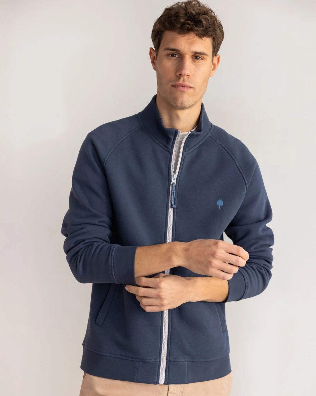 Sweat zippé taupe - HORTE