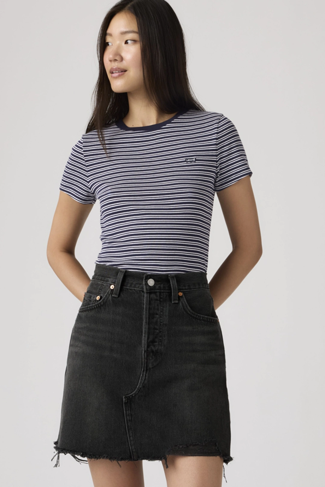 Levi's T Shirt Essential Housemark - Femme - Blanc / White + - XS