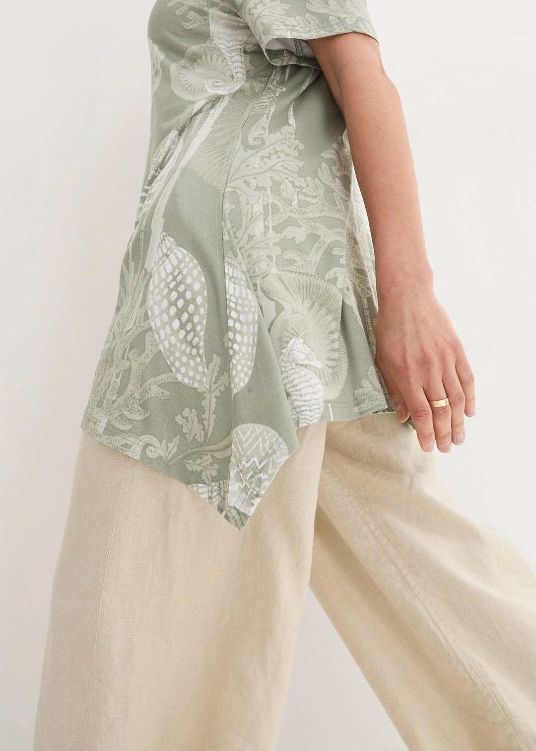 T-shirt long en viscose extensible - 3