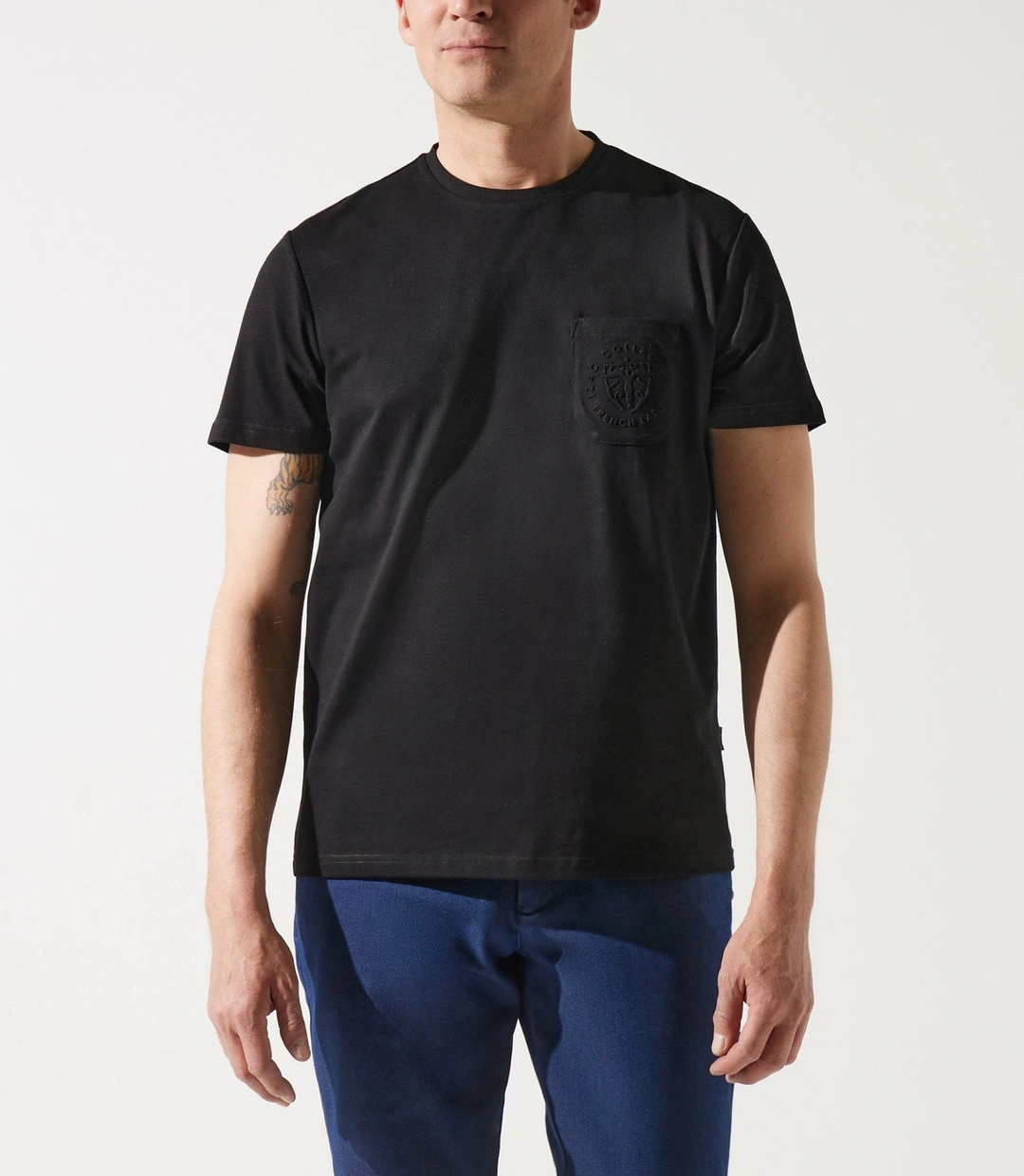 IZAC - T-shirt col rond poche logo noir GABRIEL