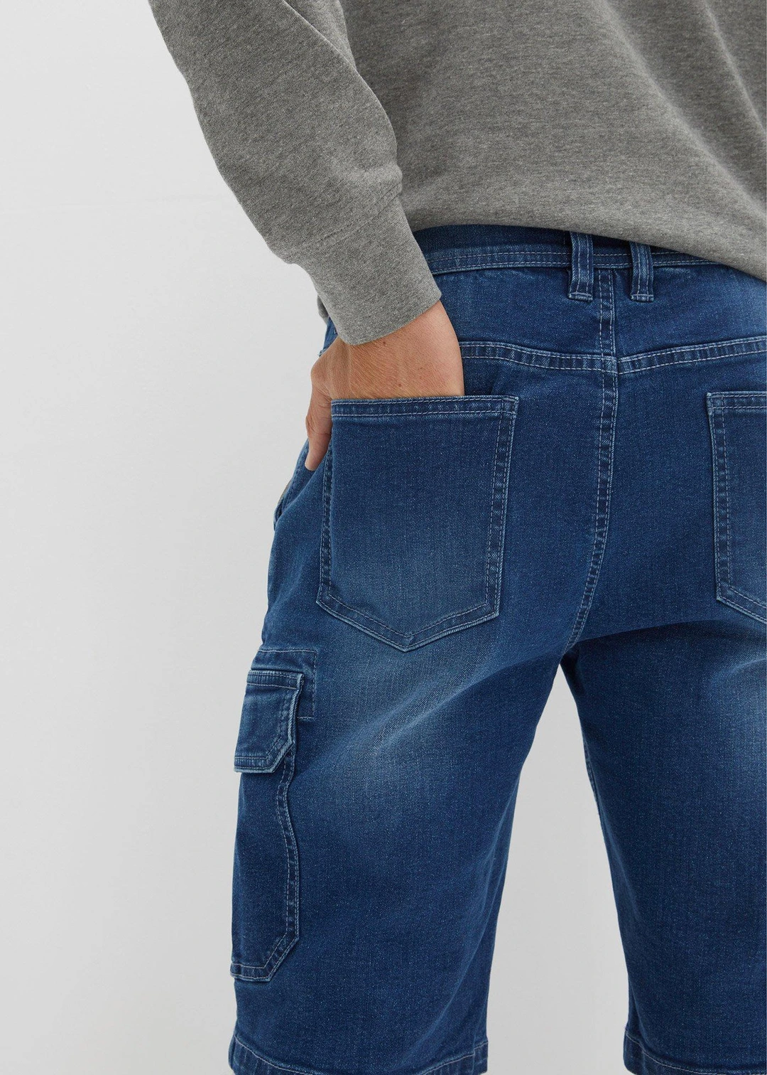 Bermuda en jean extensible, Regular
