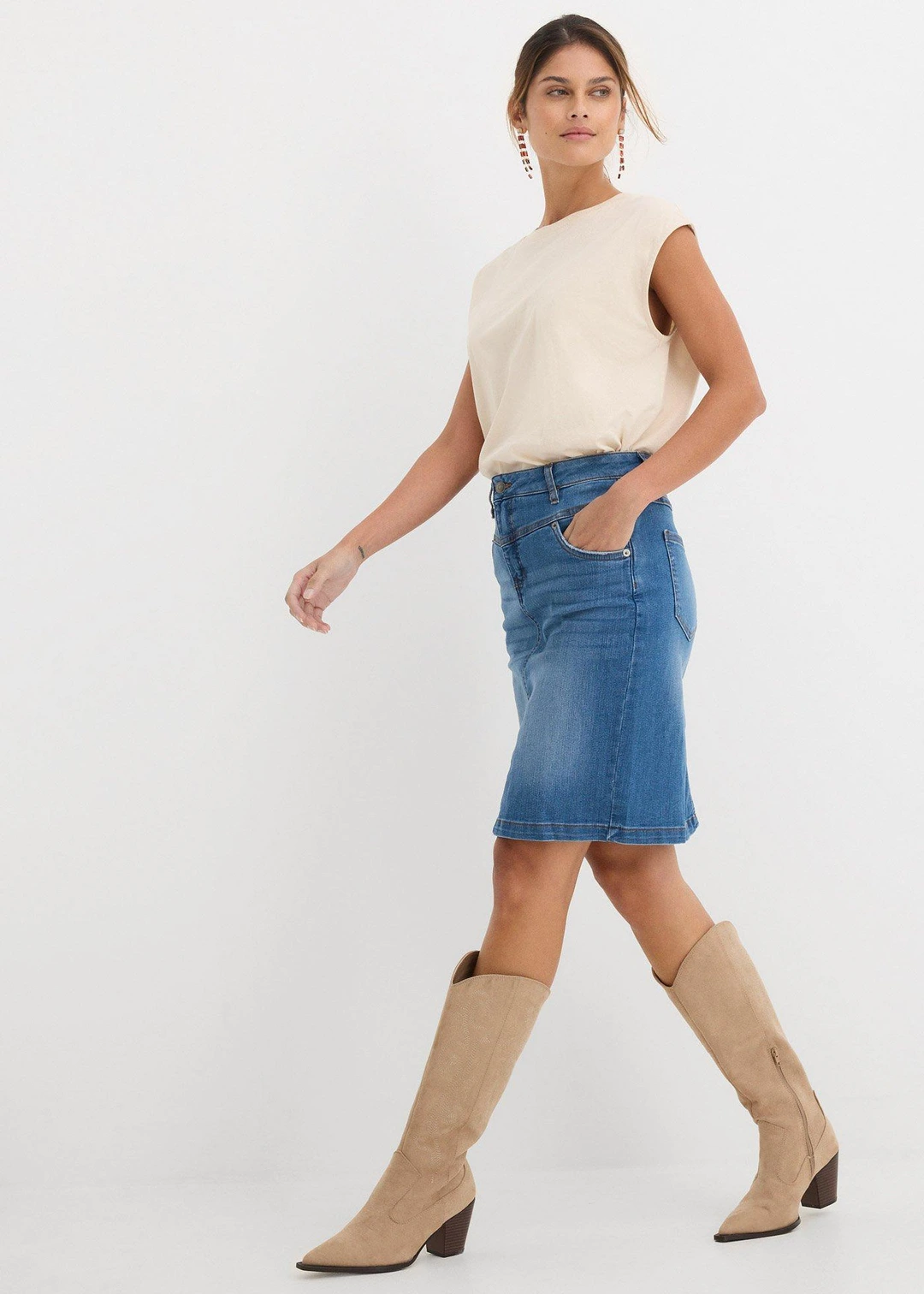 Jupe en jean extensible - 2