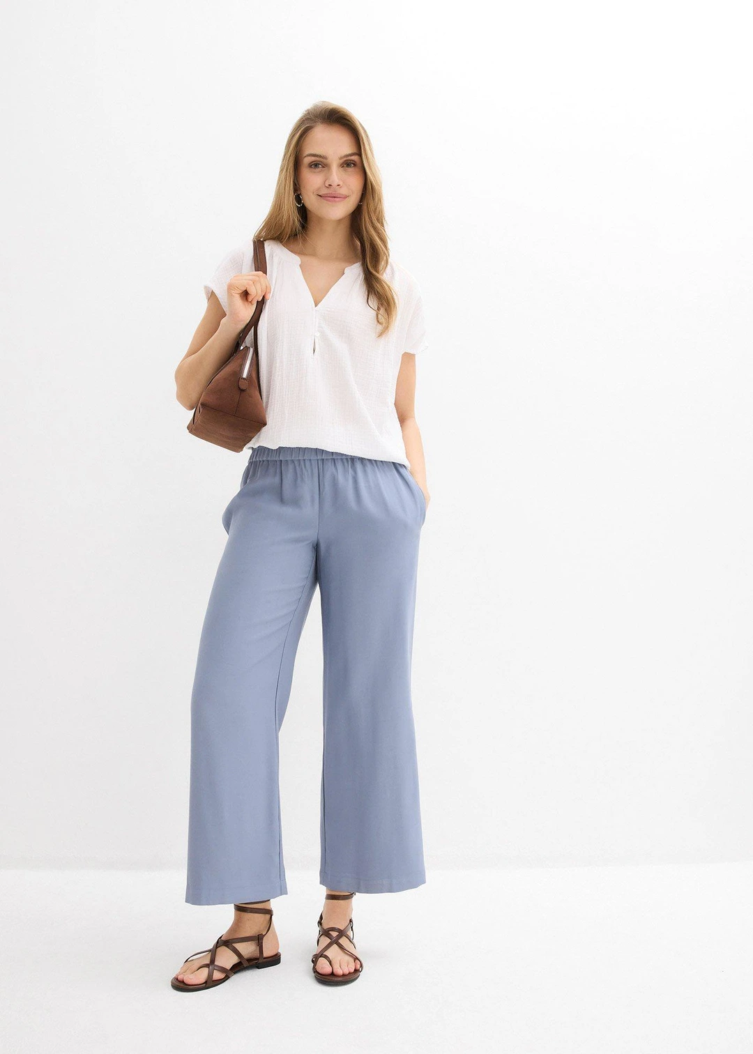 Pantalon large et doux en viscose mélangée - 2
