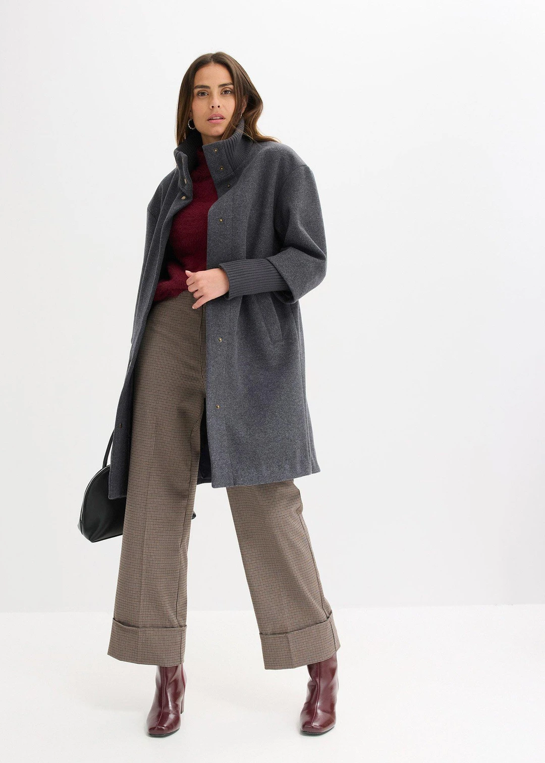 Manteau court aspect laine - 2