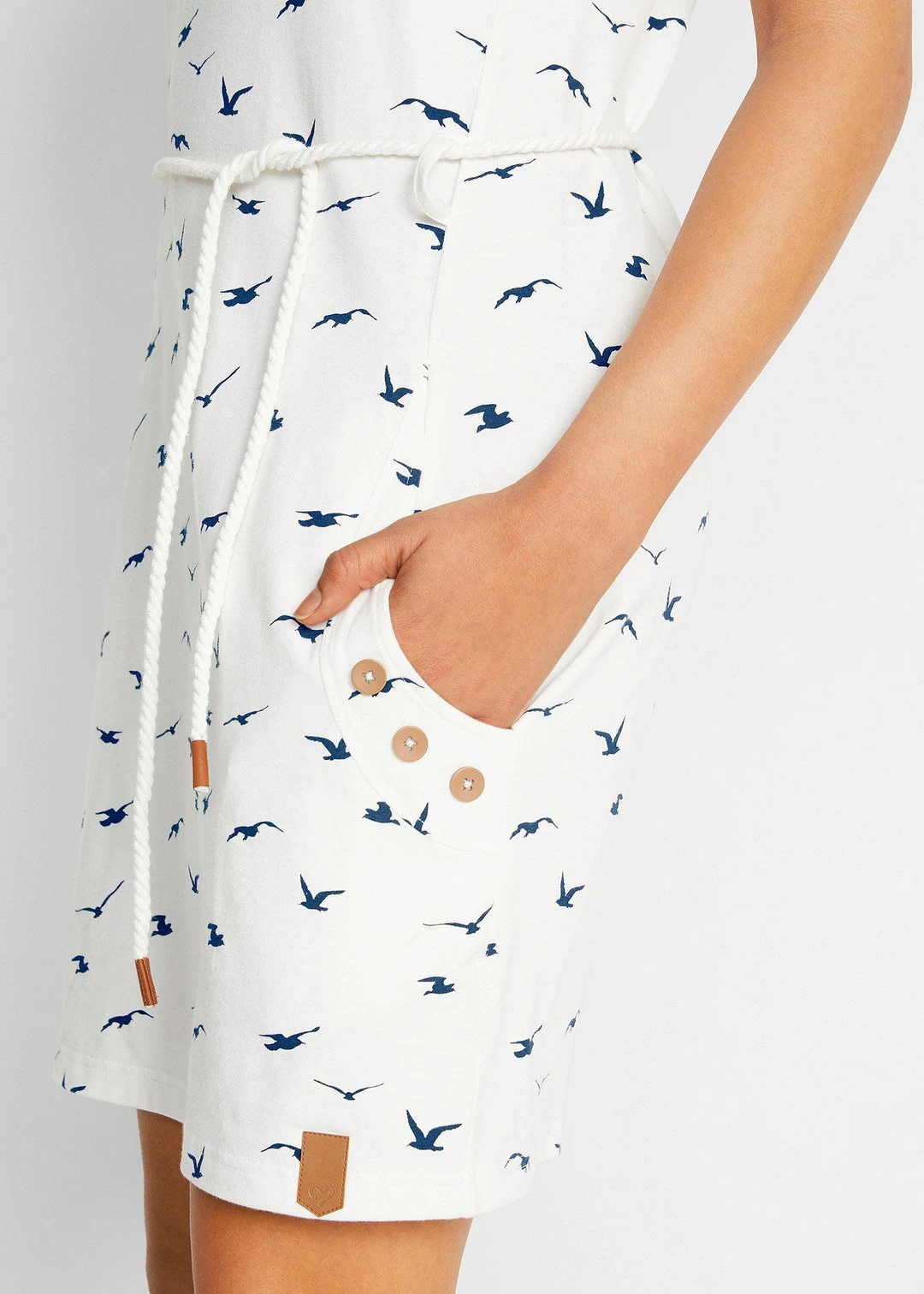 Robe en jersey imprimé à manches papillon - 3