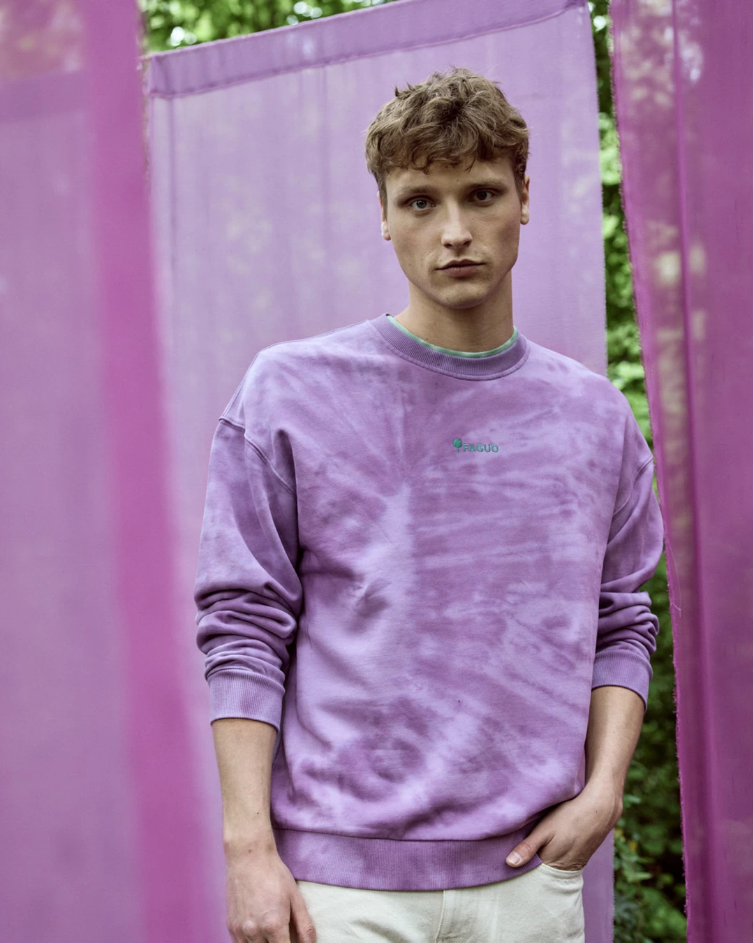 Sweat col rond vert menthe - FANGO
